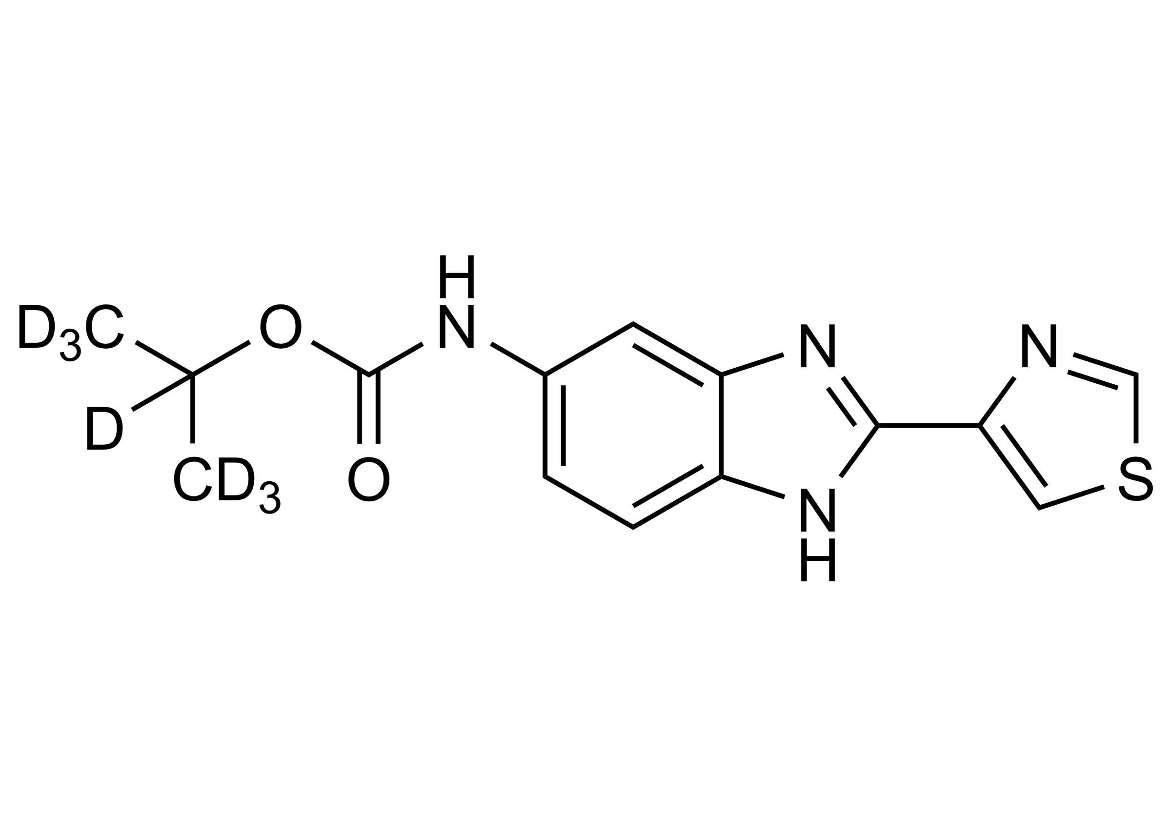 Cambendazole D7 Reference Standard Molecular Structure Cambendazole D7 molecular structure reference standard for LC-MS/MS and GC-MS