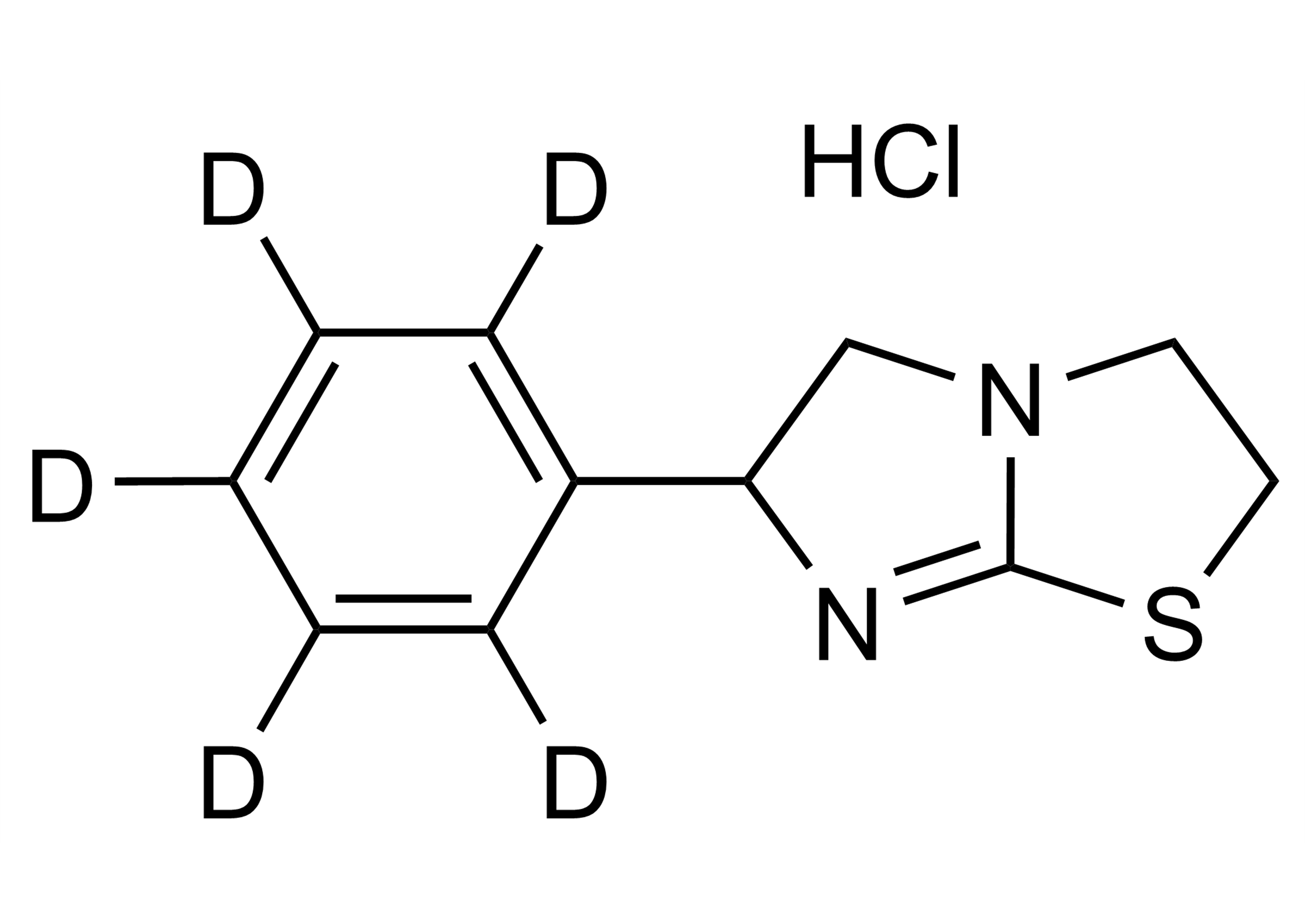 Tetramisole-D5 hydrochloride Reference Standard Structure Tetramisole-D5 hydrochloride reference standard molecular structure - WITEGA Laboratorien Berlin-Adlershof GmbH
