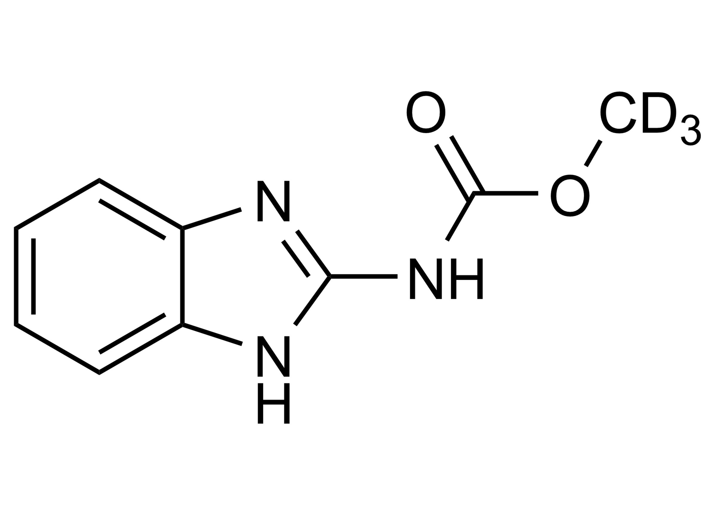 Carbendazim D3 Reference Standard Molecular Structure Image Carbendazim D3 reference standard molecular structure for LC-MS/MS and GC-MS quantification by WITEGA Laboratorien Berlin-Adlershof GmbH