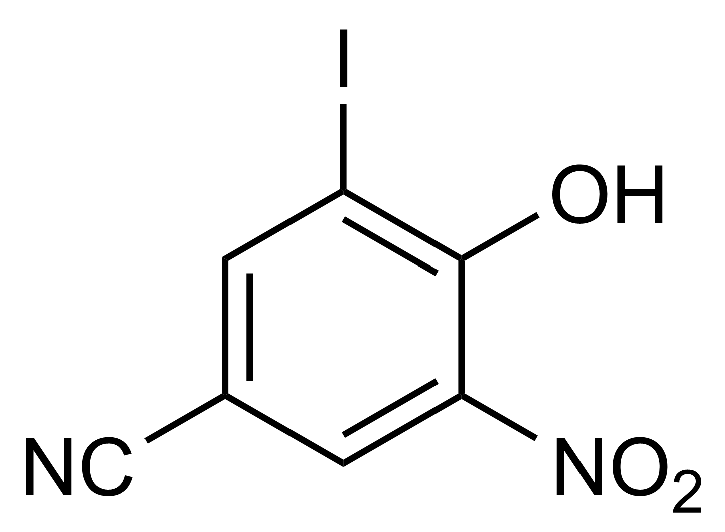 Molecular structure of Nitroxynil reference standard for LC-MS/MS and GC-MS analysis