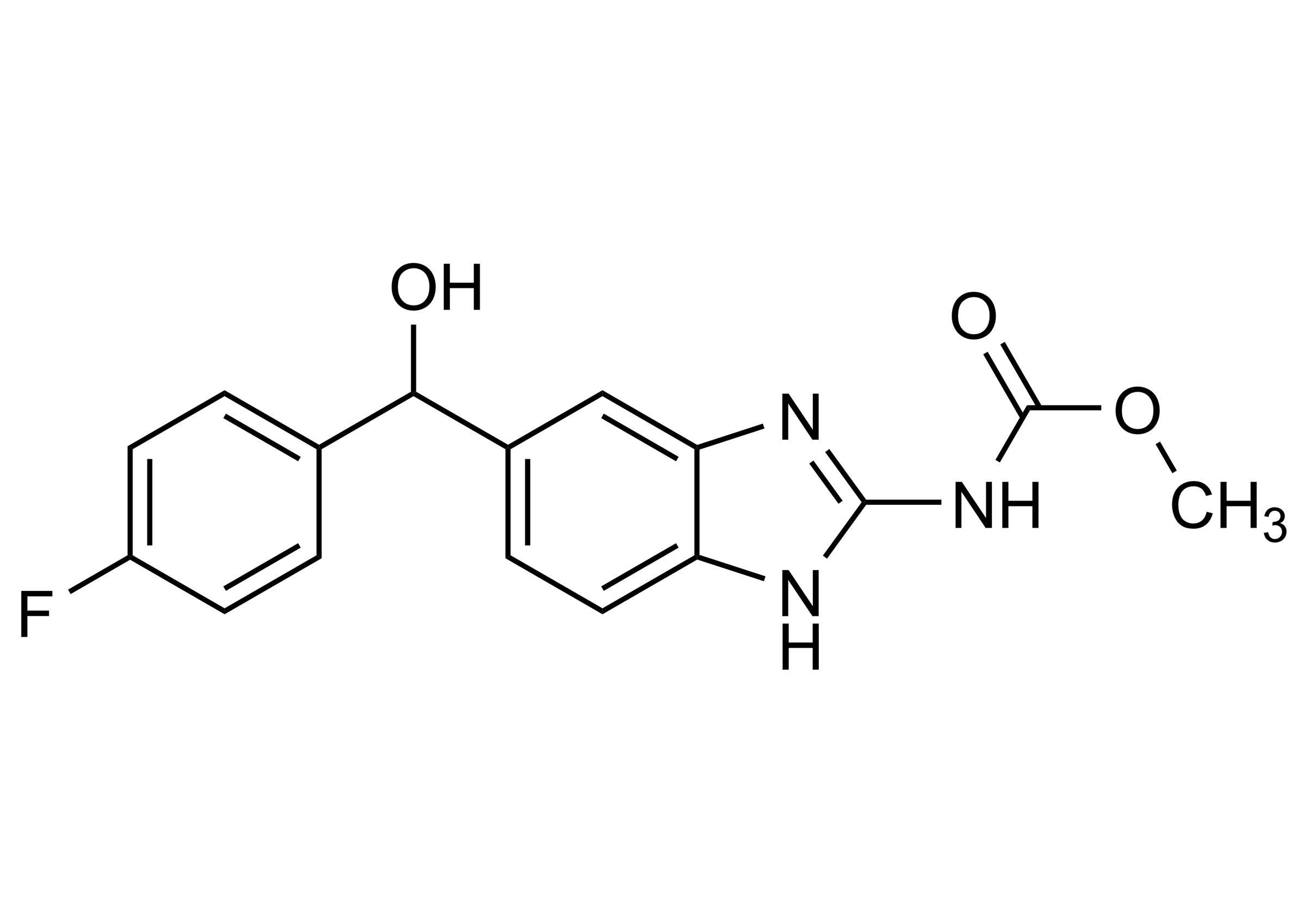 Hydroxyflubendazole reference standard molecular structure for LC-MS/MS and GC-MS quantification
