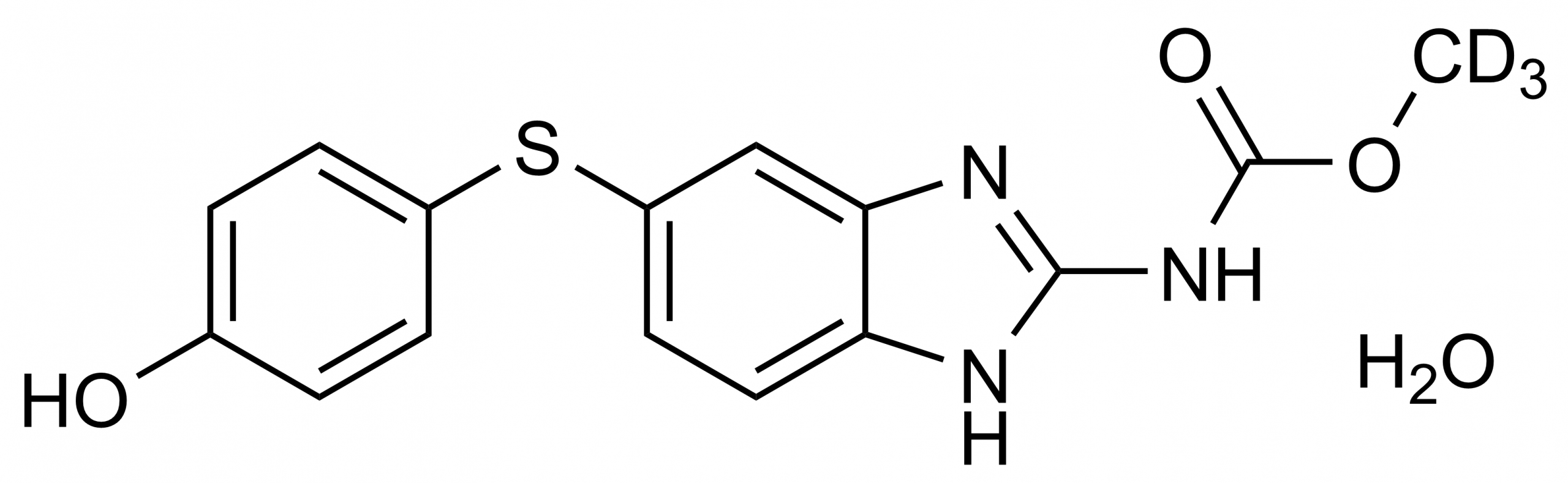 Hydroxyfenbendazole-D3 reference standard molecular structure for LC-MS/MS and GC-MS calibration