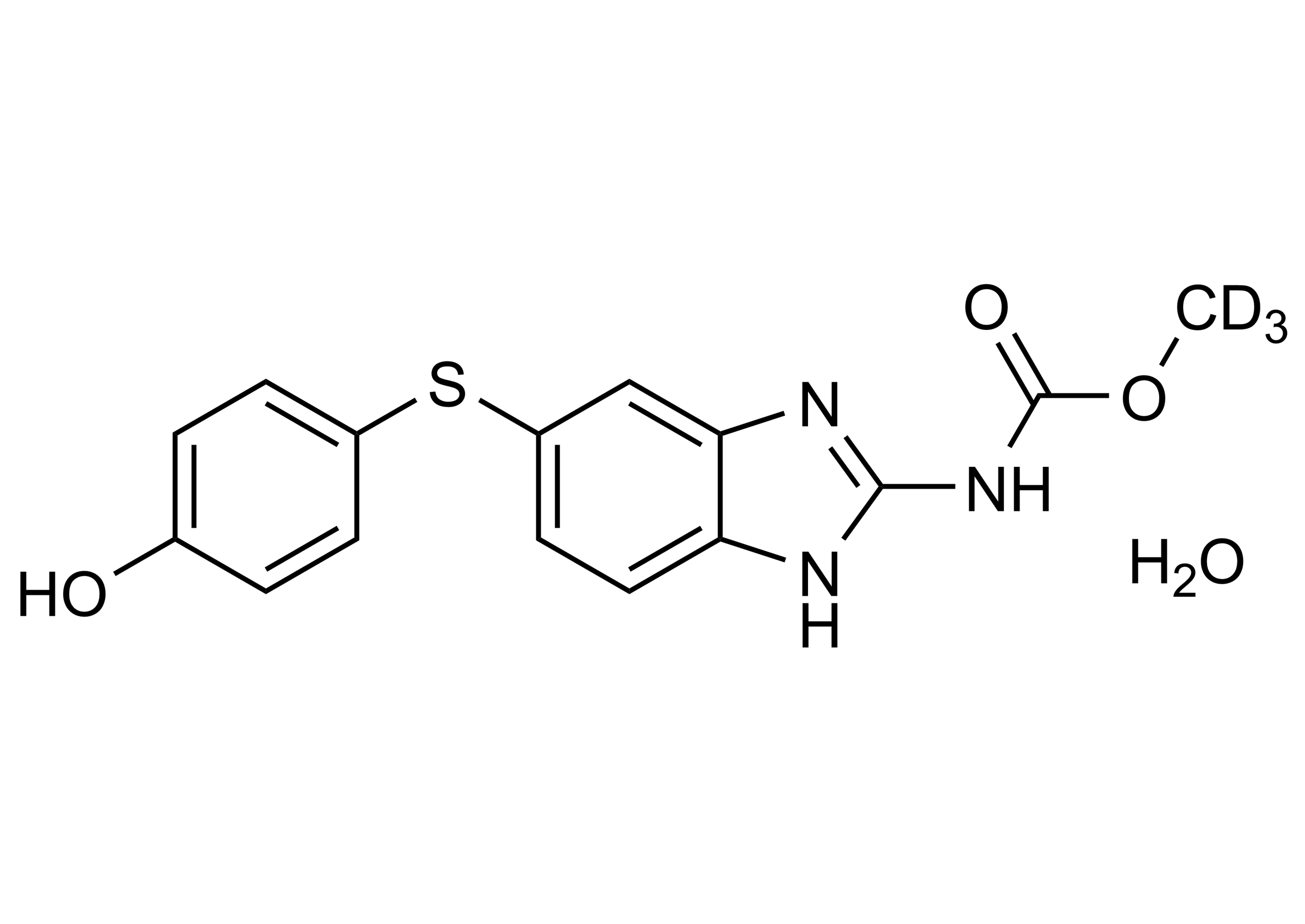 Hydroxyfenbendazole-D3 reference standard molecular structure for LC-MS/MS and GC-MS calibration