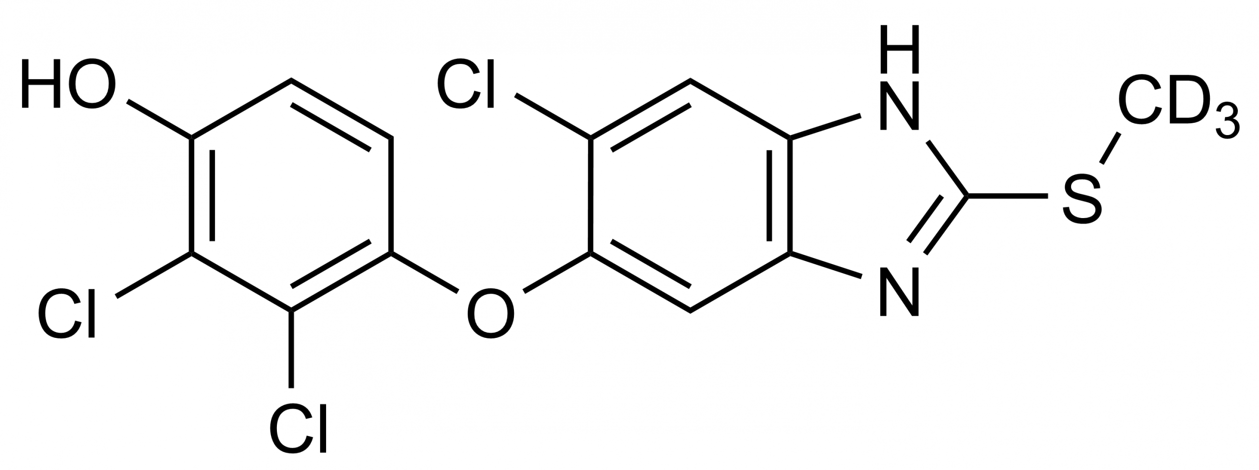 Hydroxytriclabendazole-D3 molecular structure reference standard for LC-MS/MS and GC-MS