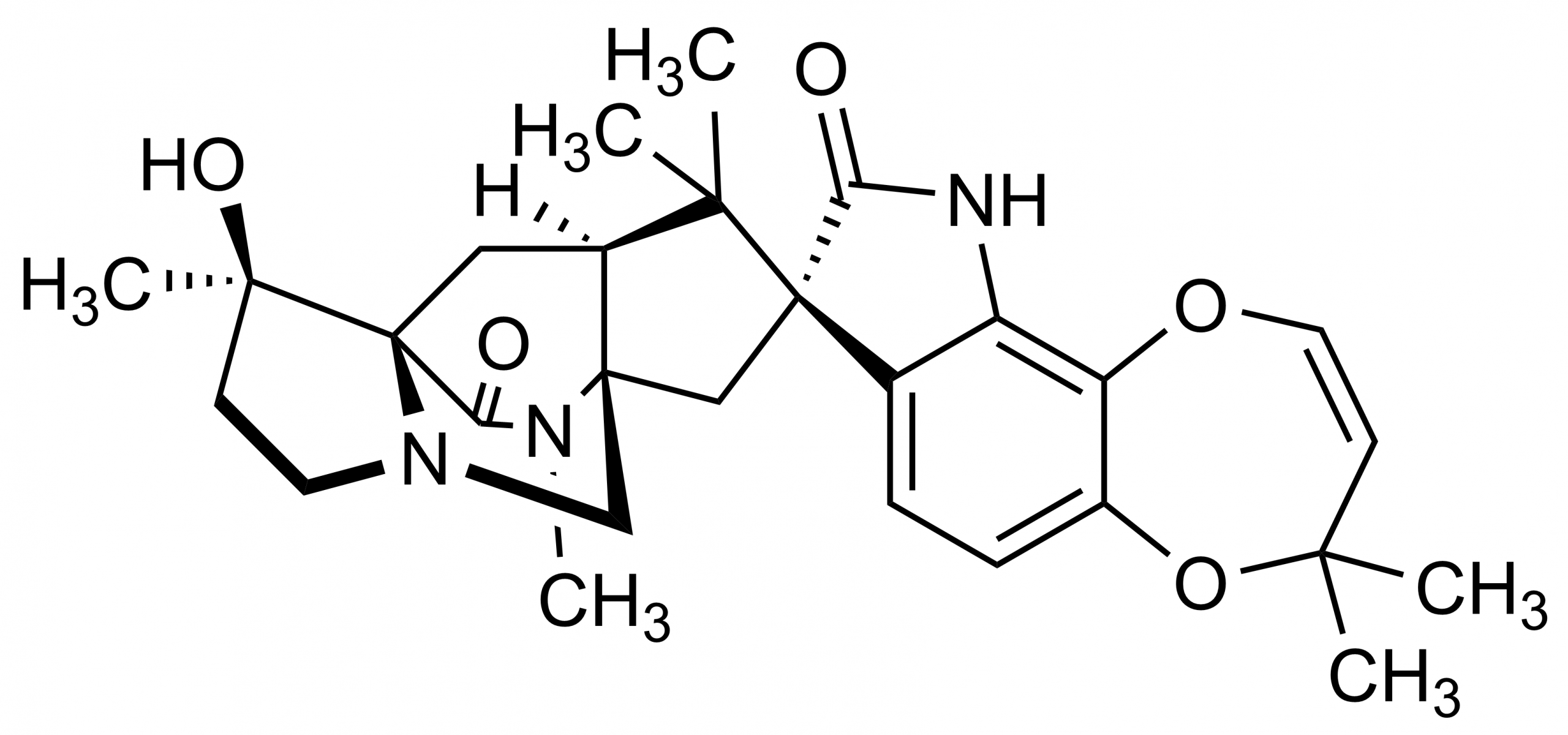 Paraherquamide A reference standard structure (CAS 77392-58-6) for LC-MS/MS and GC-MS