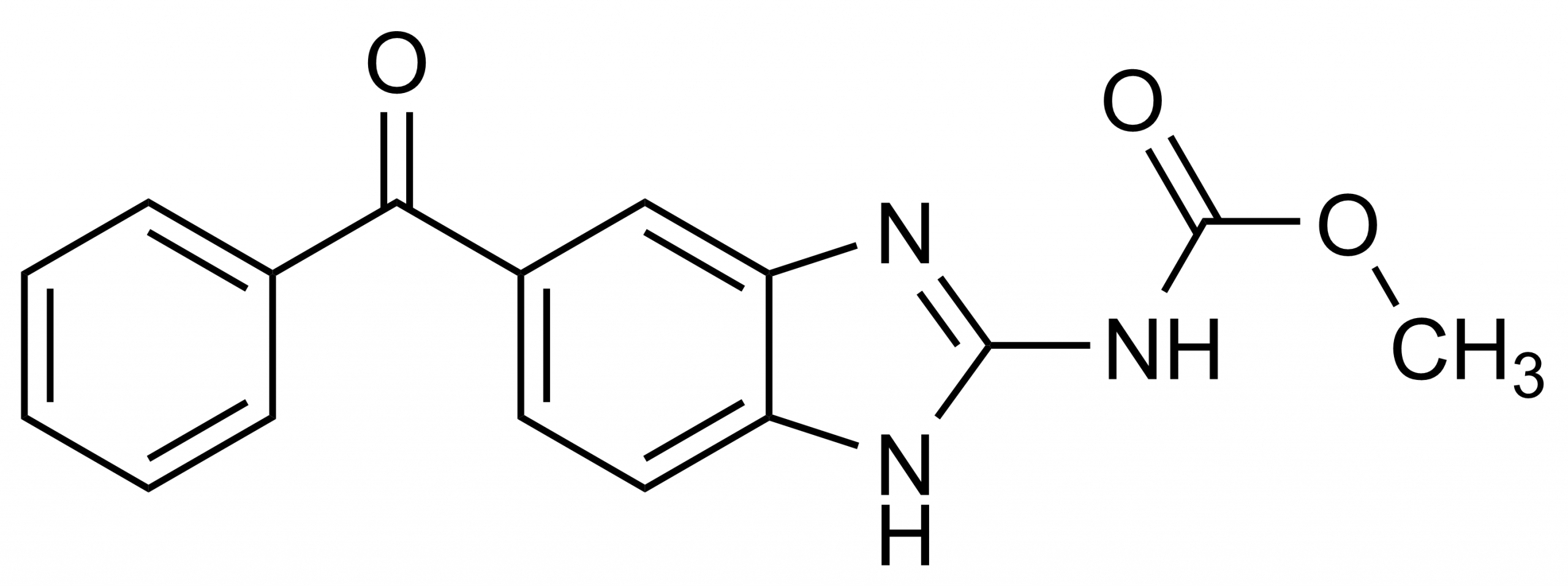 Mebendazole reference standard molecular structure for LC-MS/MS and GC-MS calibration