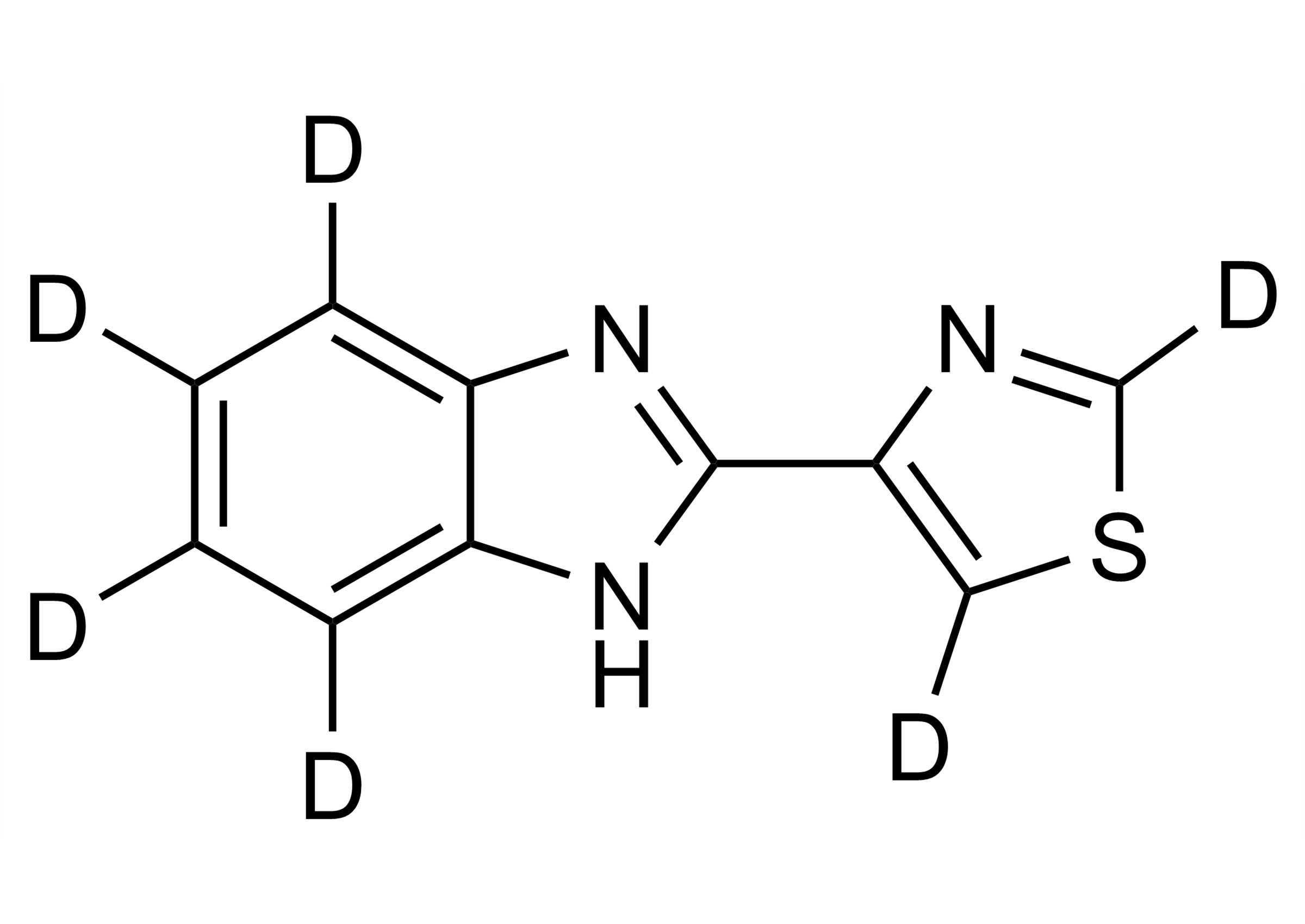 Thiabendazole-D6 Reference Standard Molecular Structure Thiabendazole-D6 molecular structure reference standard for LC-MS/MS and GC-MS