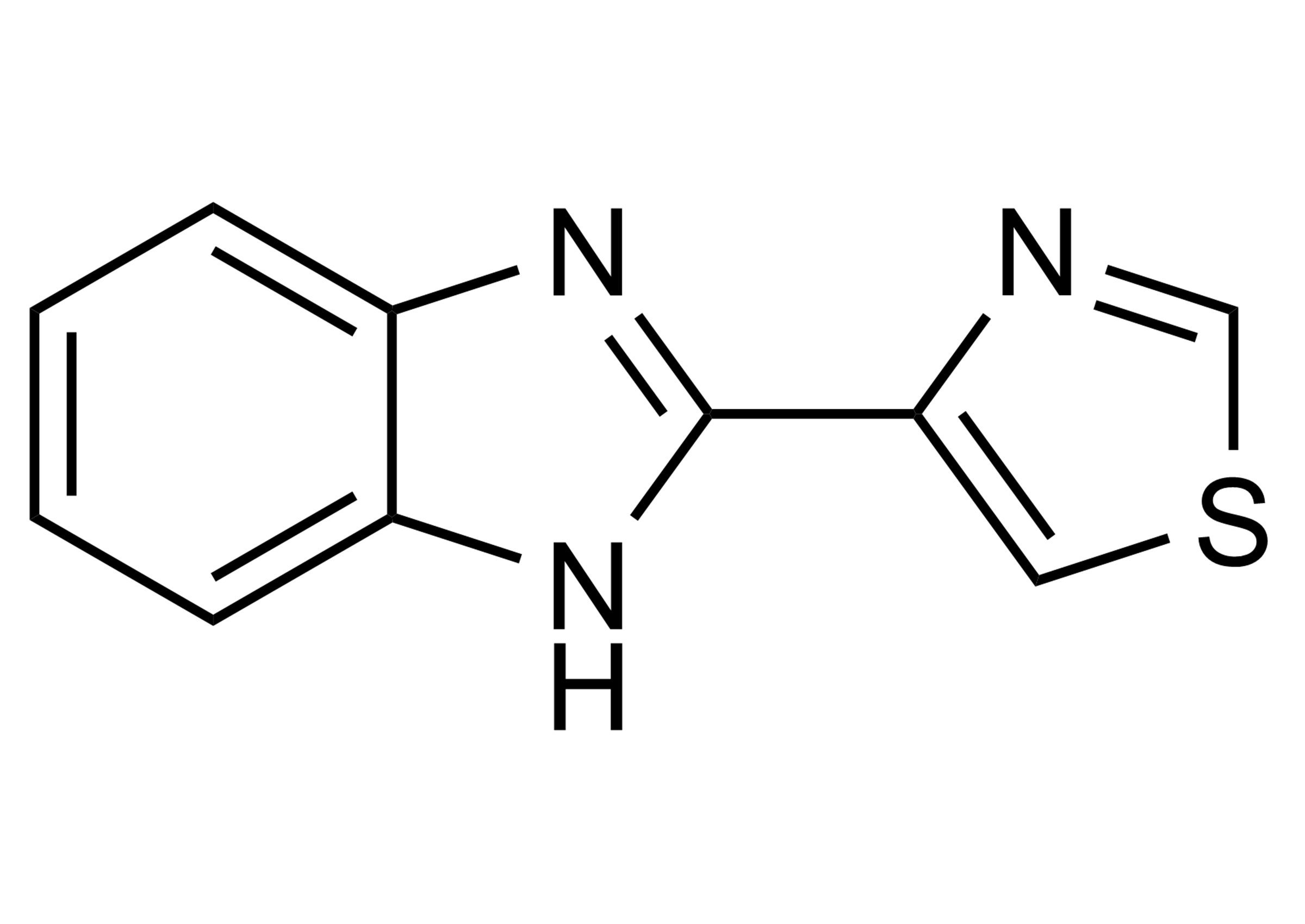 Thiabendazole Reference Standard Structure Image - WITEGA Laboratorien Berlin-Adlershof GmbH Thiabendazole reference standard molecular structure for LC-MS/MS and GC-MS analysis