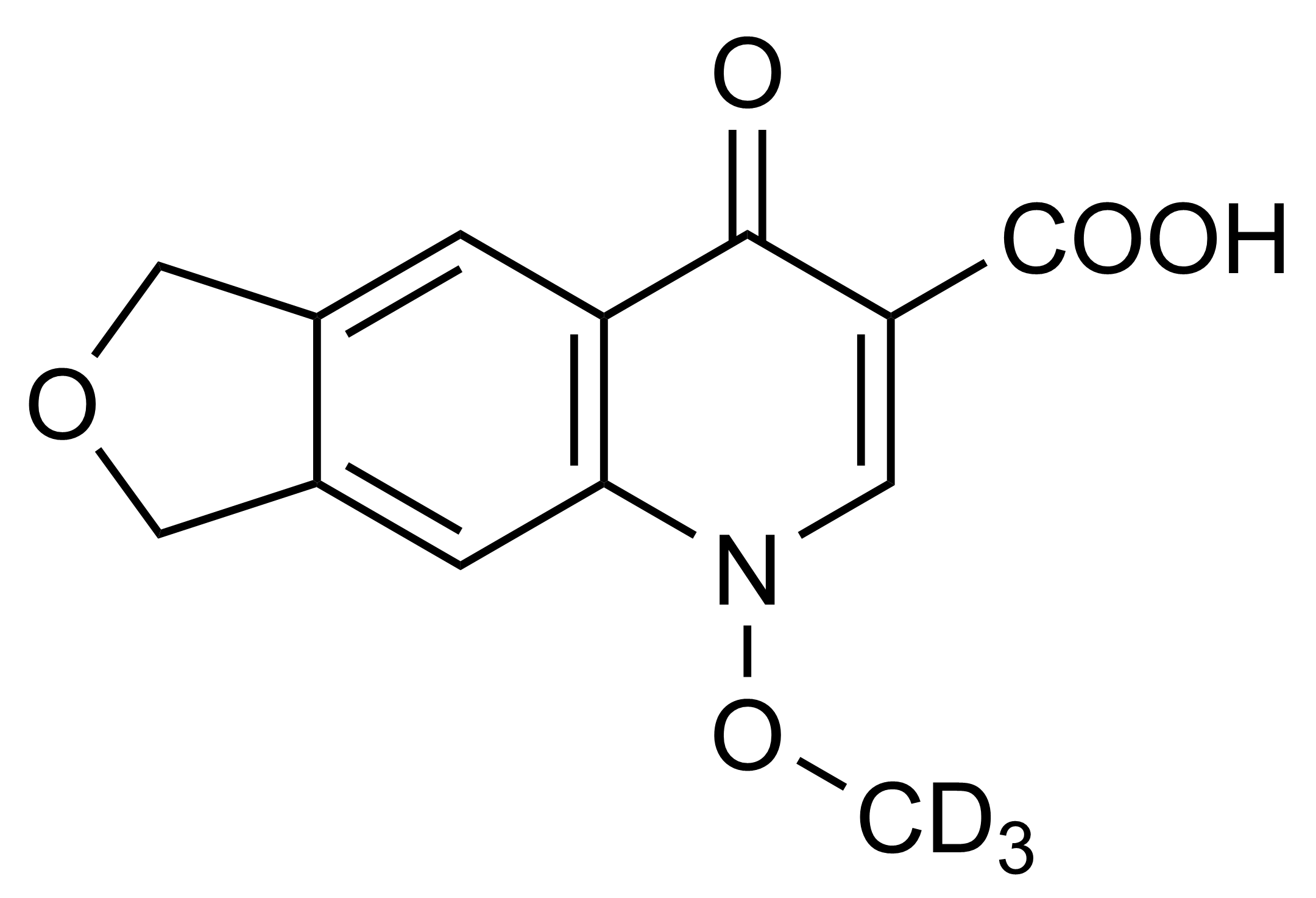 Miloxacin-D3 Reference Standard Molecular Structure Miloxacin-D3 molecular structure reference standard for LC-MS/MS and GC-MS