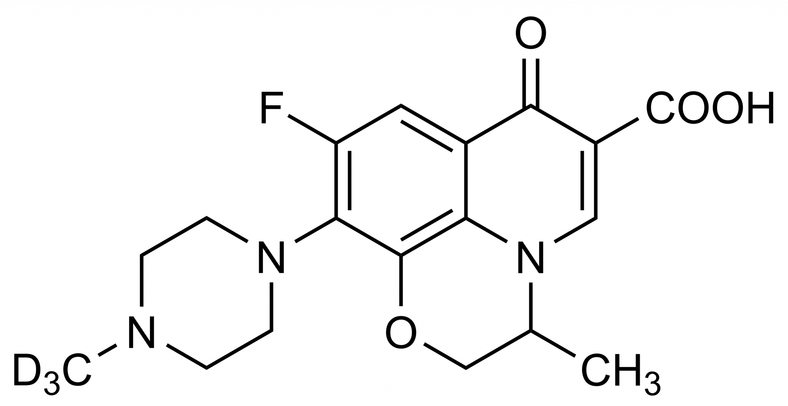Ofloxacin-D3 Reference Standard Molecular Structure Ofloxacin-D3 reference standard molecular structure for LC-MS/MS and GC-MS