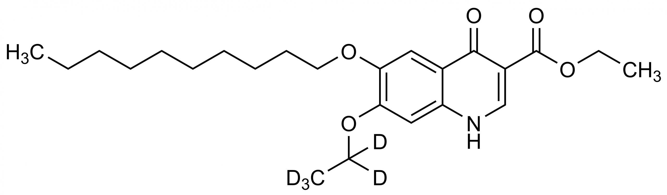 Decoquinate-D5 Reference Standard Structure (CAS 1453100-61-2) Decoquinate-D5 molecular structure reference standard for LC-MS/MS and GC-MS (CAS 1453100-61-2)