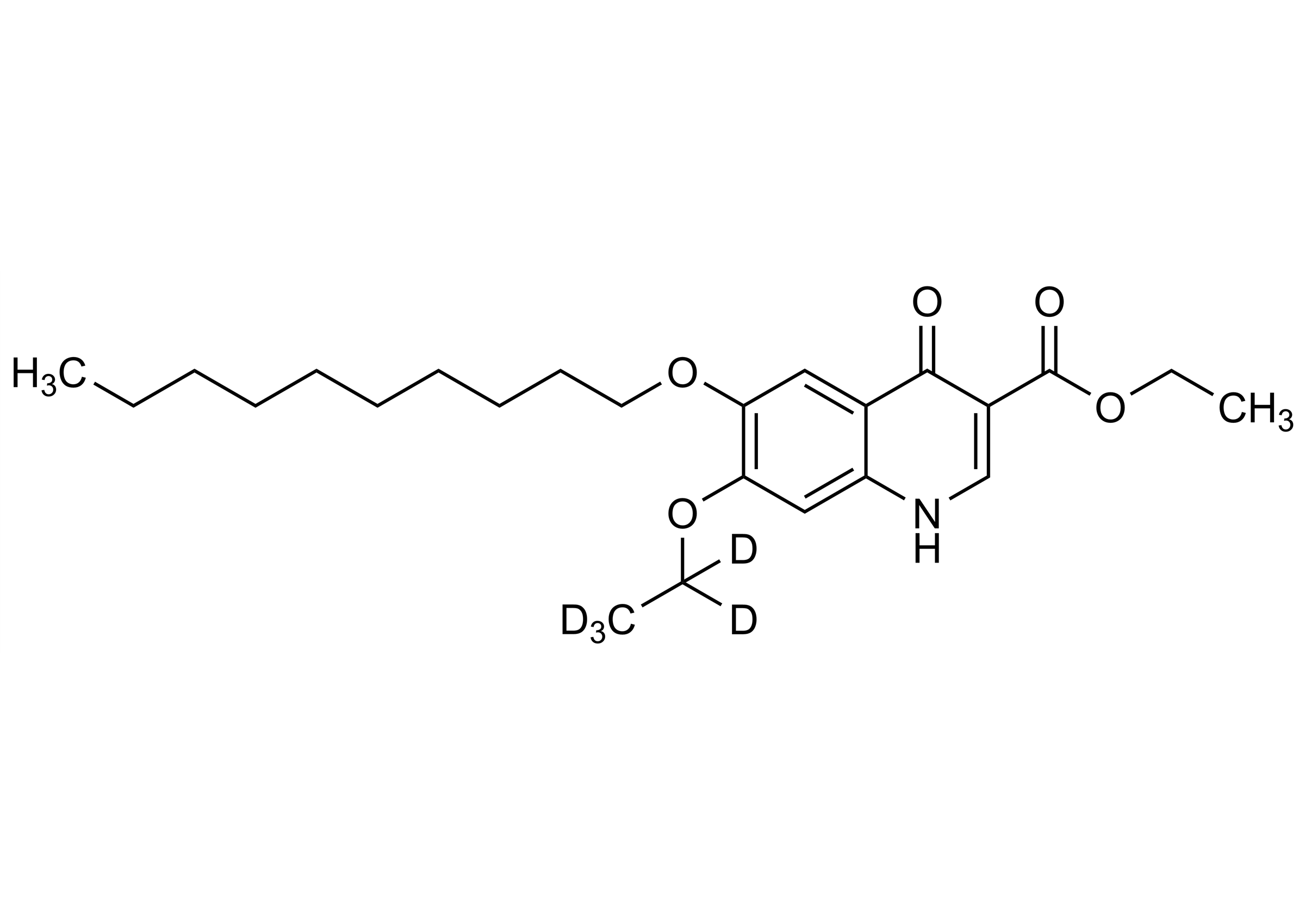 Decoquinate-D5 Reference Standard Structure (CAS 1453100-61-2) Decoquinate-D5 molecular structure reference standard for LC-MS/MS and GC-MS (CAS 1453100-61-2)
