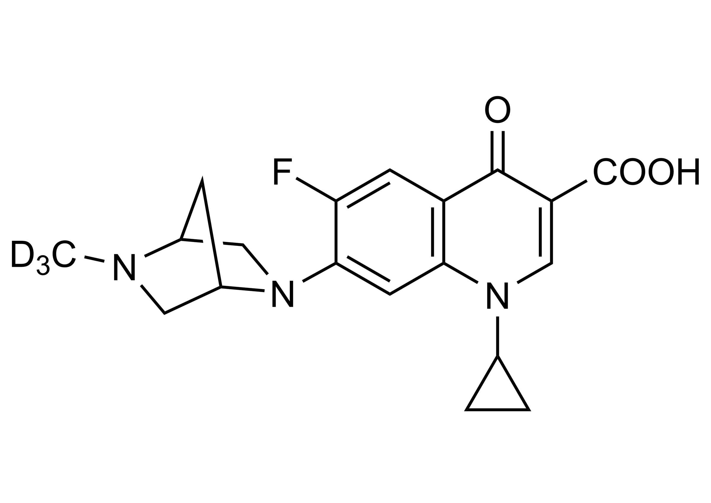 Danofloxacin D3 Reference Standard Structure Danofloxacin D3 reference standard molecular structure CAS 1217683-55-0