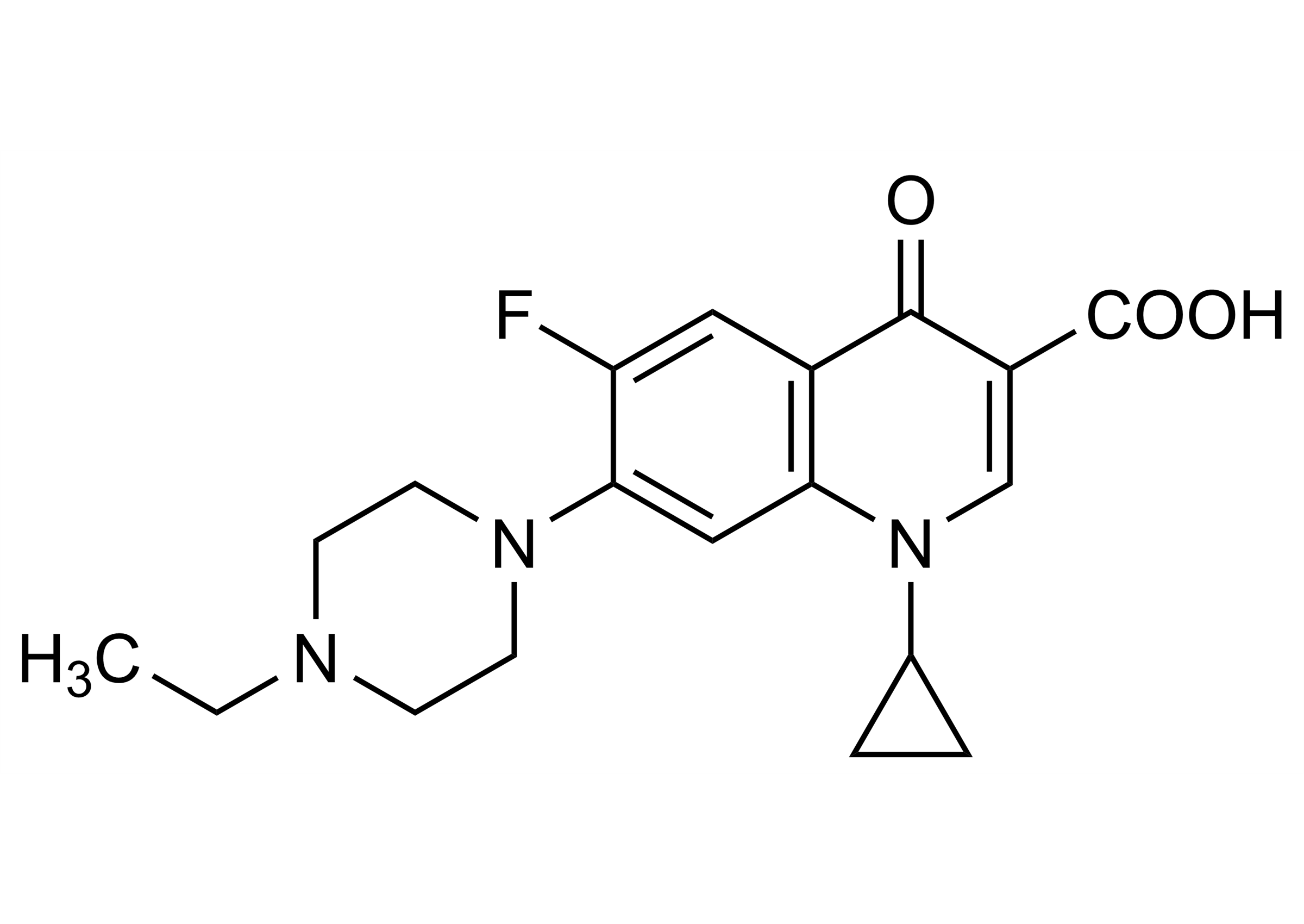 Enrofloxacin Reference Standard Molecular Structure - CH033 Enrofloxacin reference standard molecular structure for LC-MS/MS and GC-MS analysis