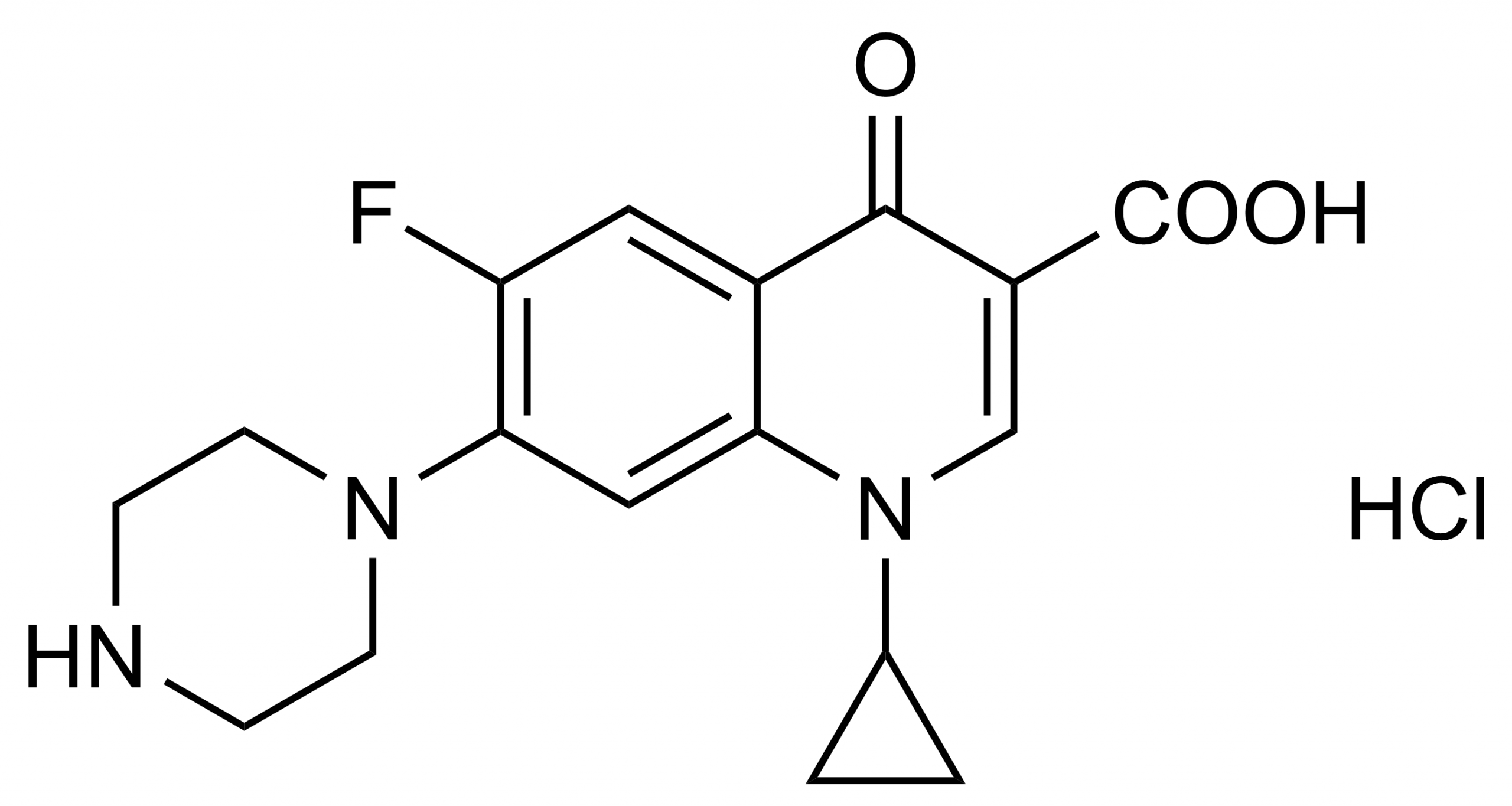 Ciprofloxacin hydrochloride Reference Standard - Molecular Structure Ciprofloxacin hydrochloride reference standard molecular structure (CAS 93107-08-5)
