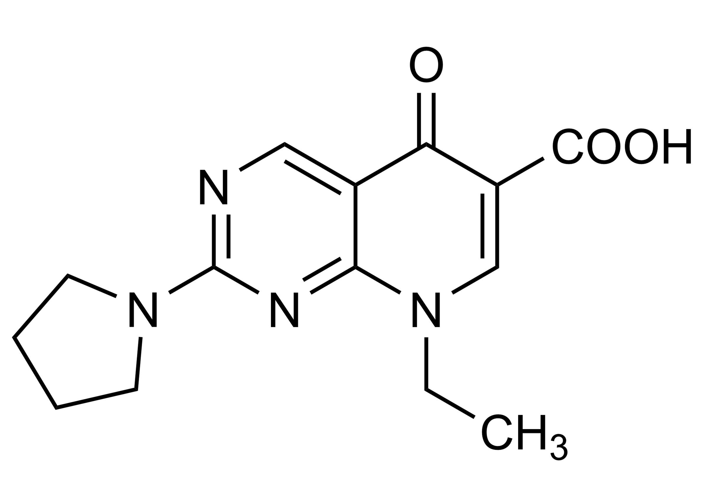 Piromidic acid Reference Standard Structure Piromidic acid reference standard molecular structure (CAS 19562-30-2)