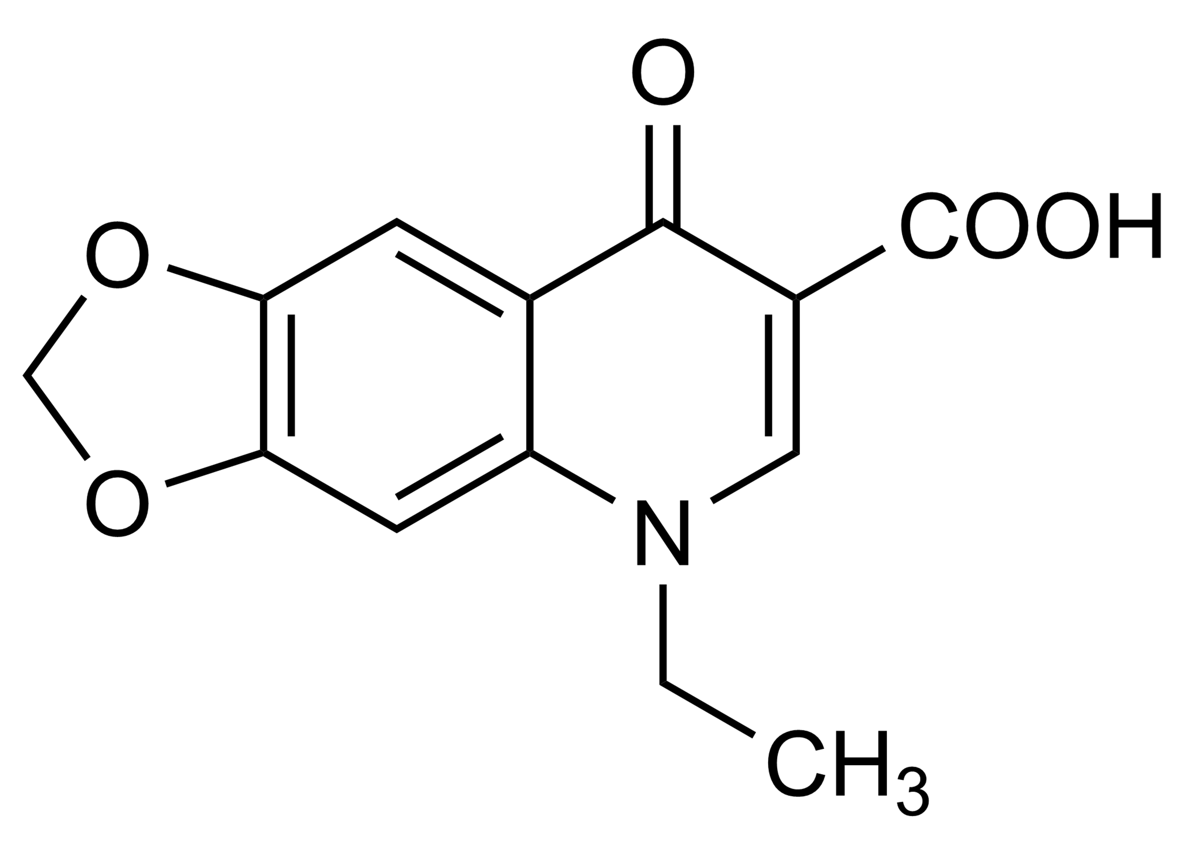 Oxolinic acid Reference Standard - Molecular Structure for LC-MS/MS and GC-MS Oxolinic acid reference standard molecular structure (CAS 14698-29-4)