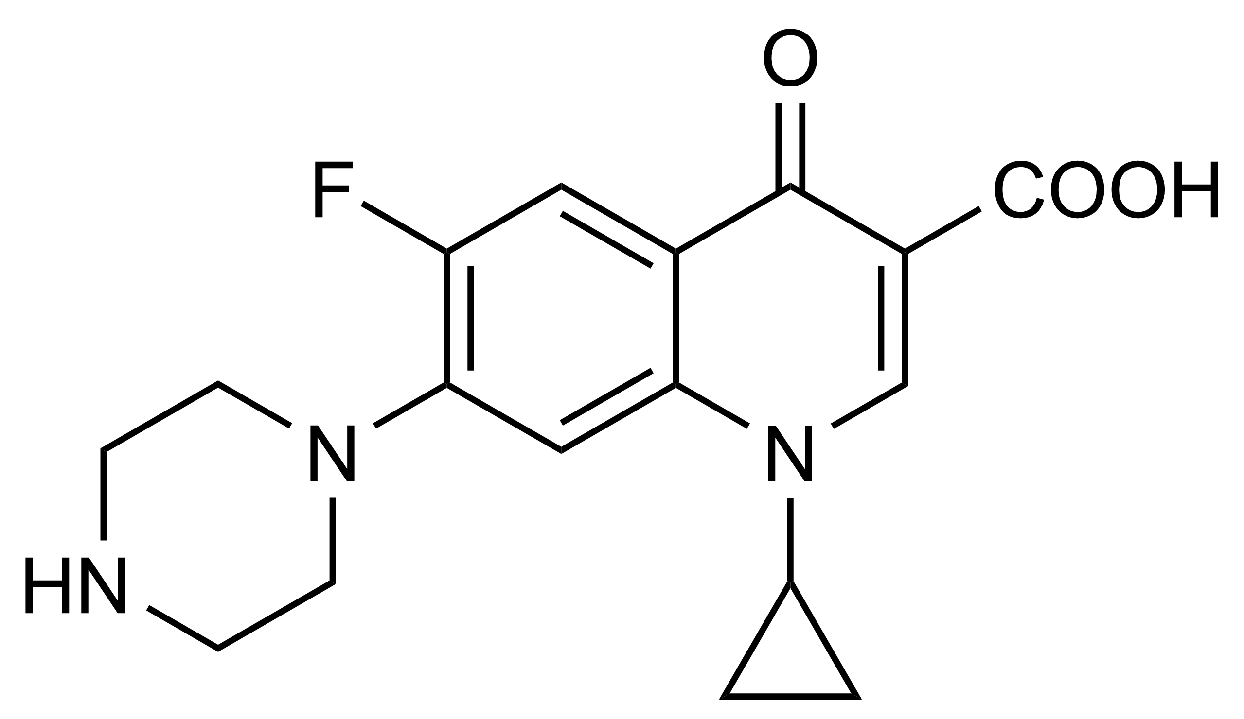 Ciprofloxacin Reference Standard Structure - WITEGA Laboratorien Berlin-Adlershof GmbH Ciprofloxacin reference standard molecular structure (CAS 85721-33-1)
