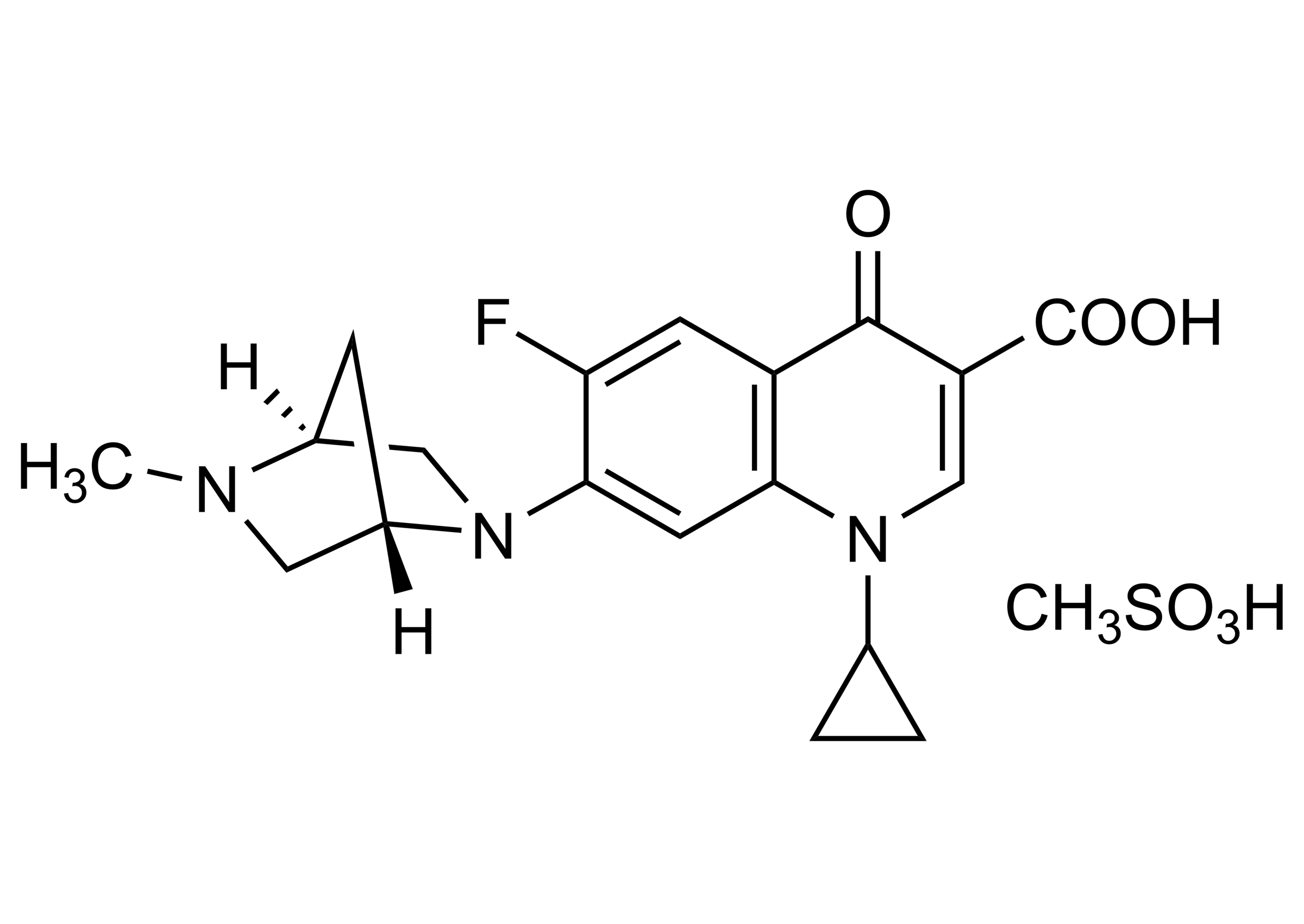 Danofloxacin methanesulfonate Reference Standard Structure Danofloxacin methanesulfonate molecular structure reference standard CAS 119478-55-6