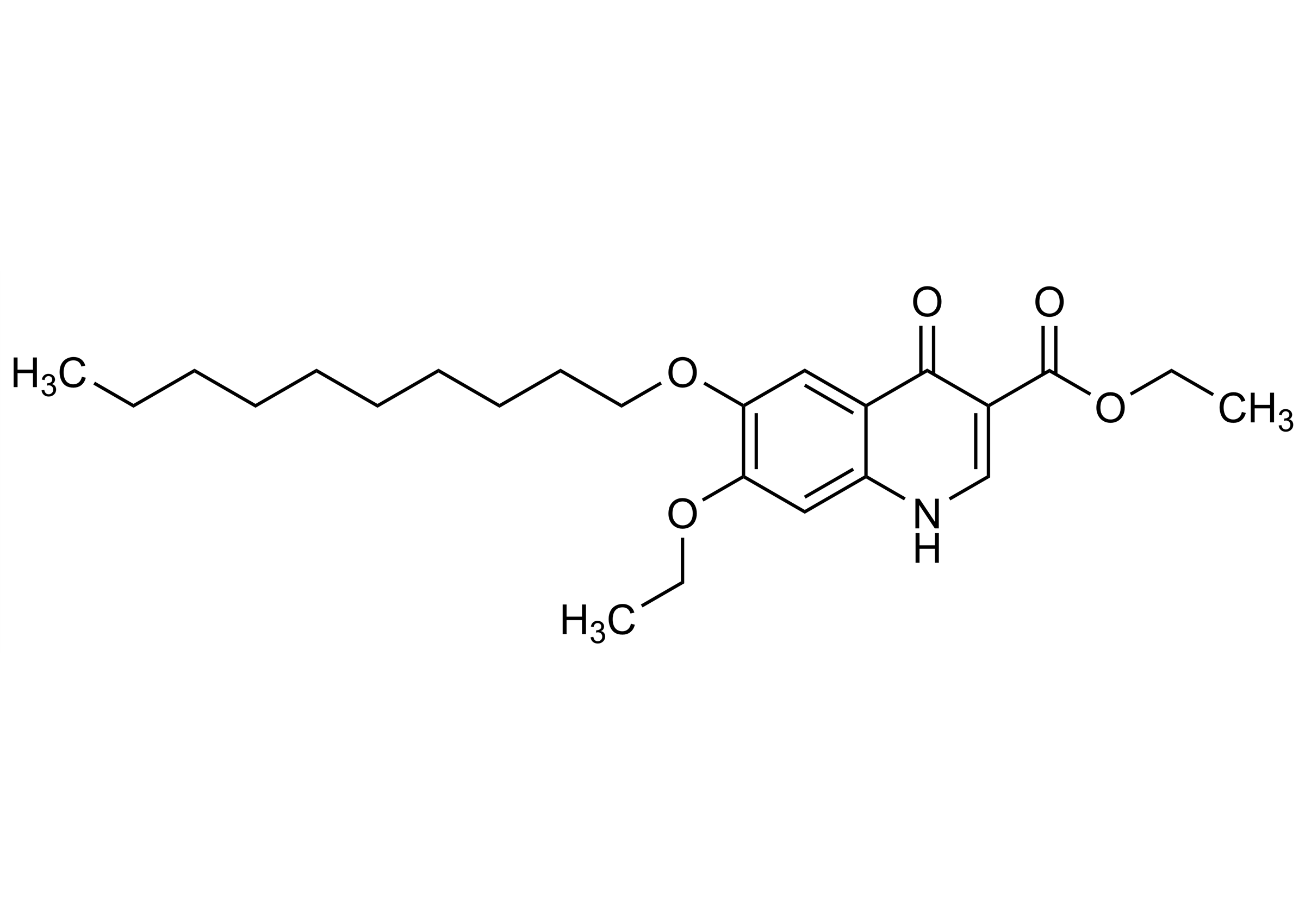 Decoquinate Reference Standard Structure (CAS 18507-89-6) Decoquinate reference standard molecular structure (CAS 18507-89-6) for LC-MS/MS and GC-MS calibration