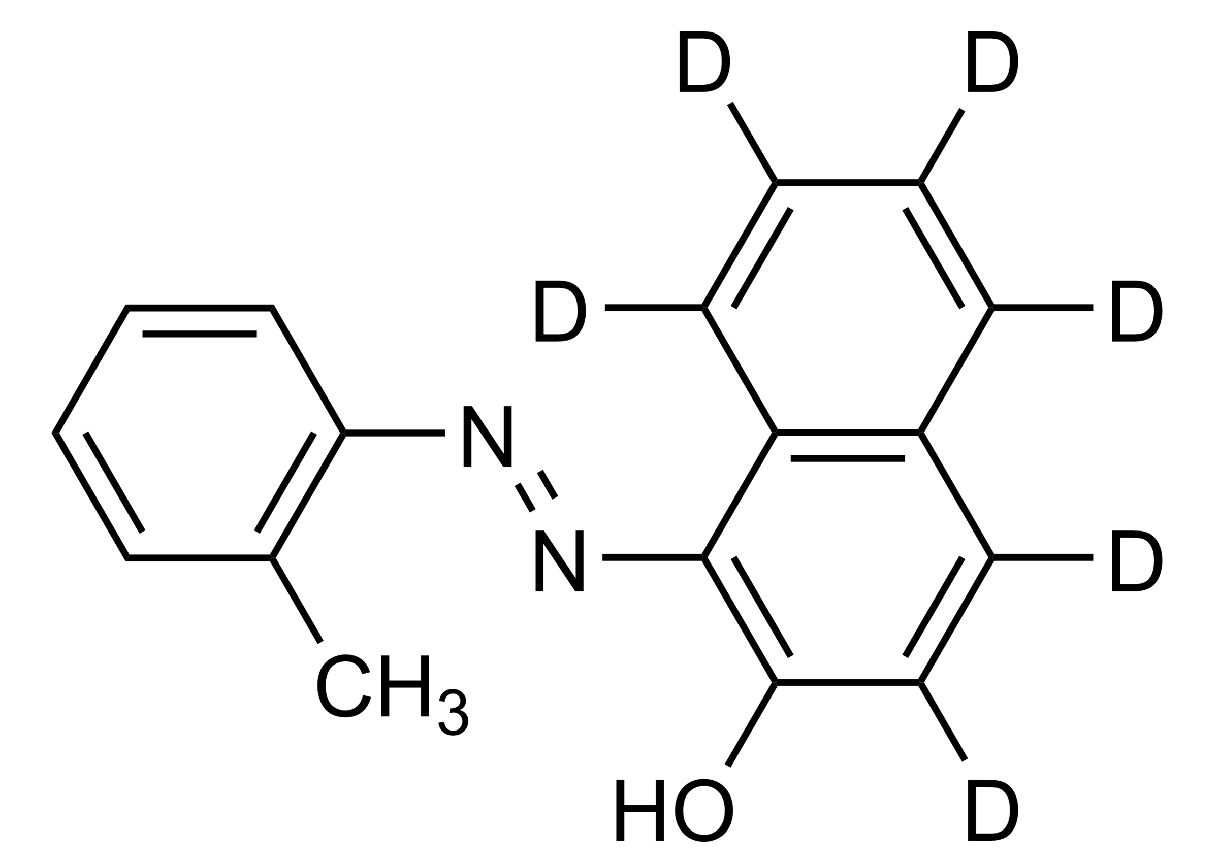 Orange OT D6 reference standard molecular structure for LC-MS/MS and GC-MS calibration