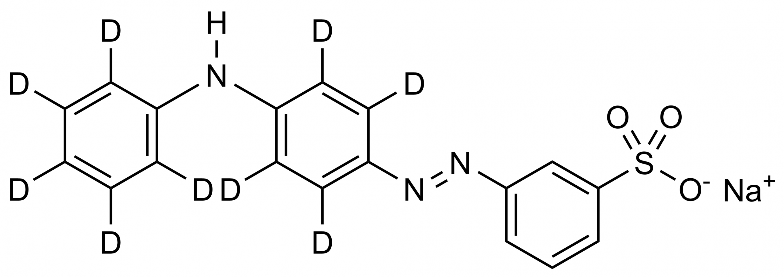 Metanil yellow D9 sodium salt Acid yellow 36 D9 sodium salt reference standard molecular structure