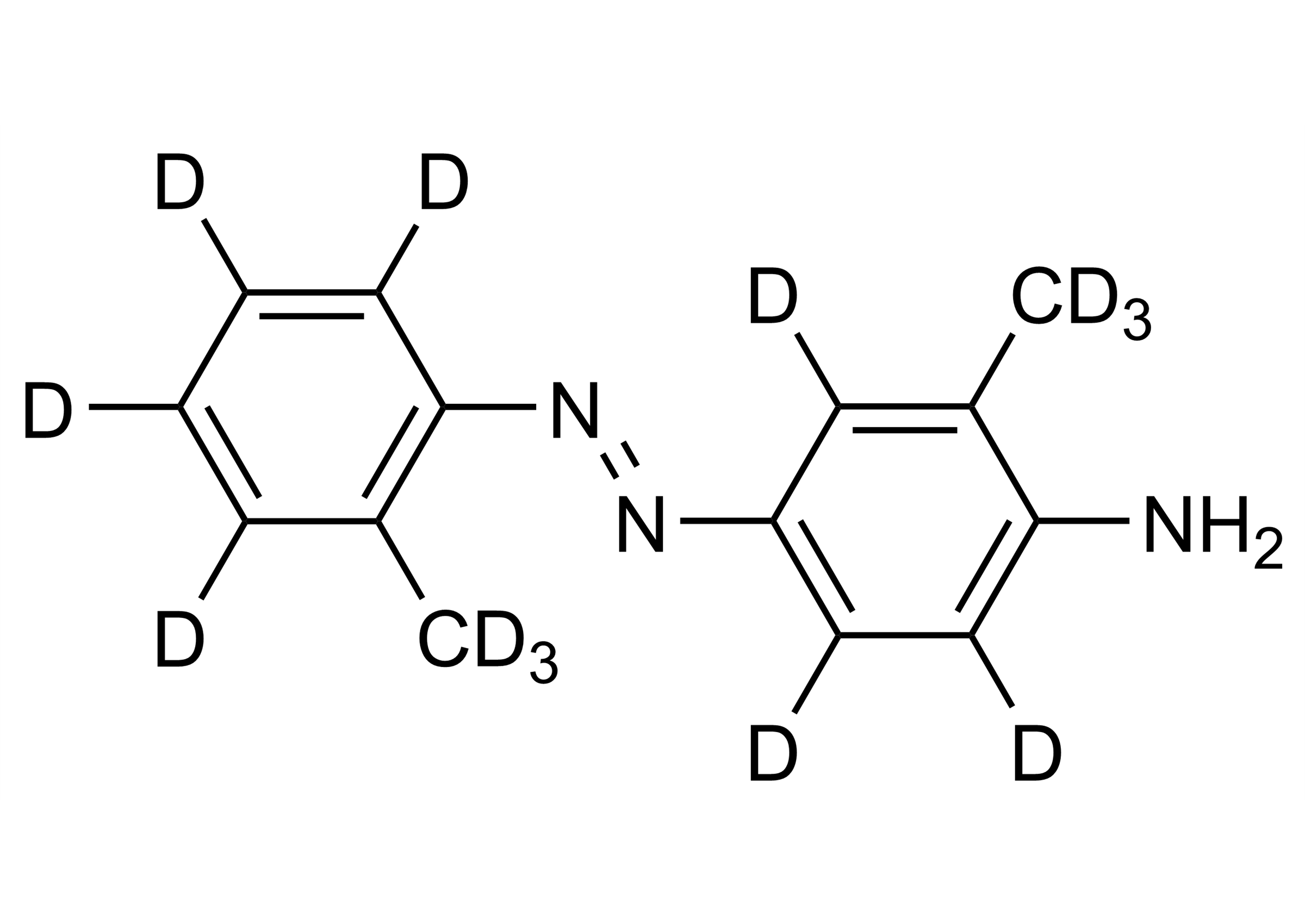 o Aminoazotoluol D13 Reference Standard Molecular Structure o Aminoazotoluol D13 molecular structure reference standard for LC-MS/MS and GC-MS by WITEGA