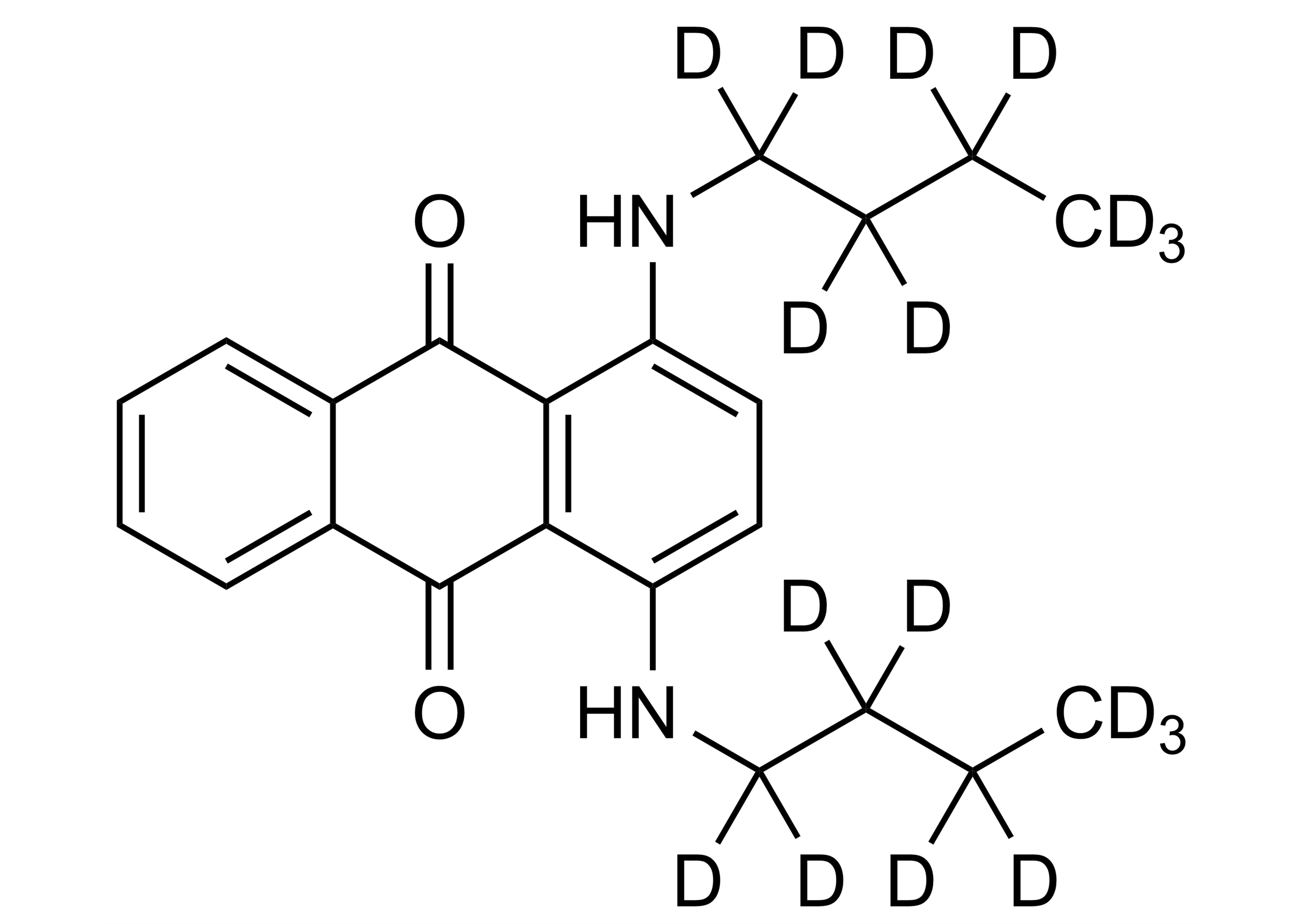 Sudan Blue II D18 Reference Standard Molecular Structure Sudan Blue II D18 molecular structure reference standard for LC-MS/MS and GC-MS