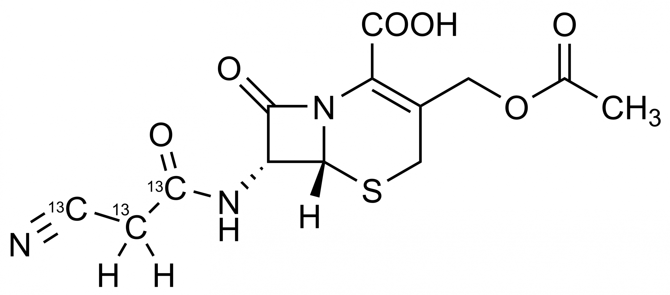 Cefacetrile-13C3 Reference Standard Molecular Structure Cefacetrile-13C3 reference standard molecular structure for LC-MS/MS and GC-MS analysis