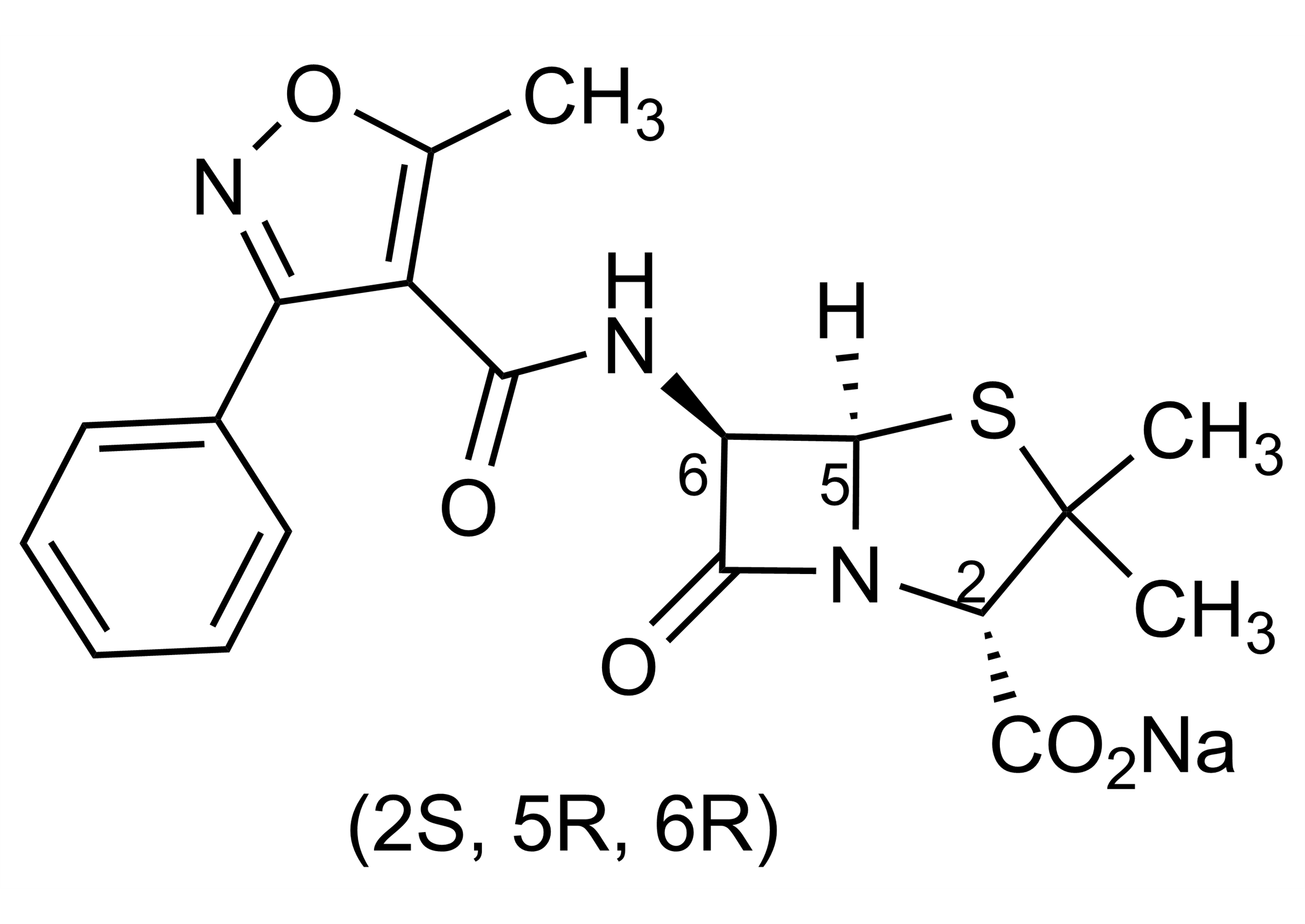 Oxacillin sodium salt Reference Standard Structure Oxacillin sodium salt reference standard molecular structure CAS 1173-88-2