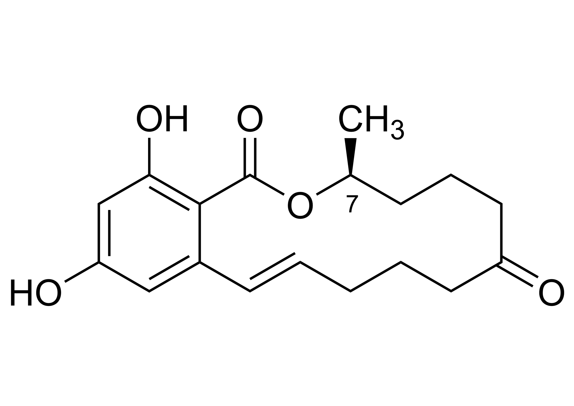 Zearalenone Reference Standard Molecular Structure Zearalenone reference standard molecular structure for LC-MS/MS and GC-MS