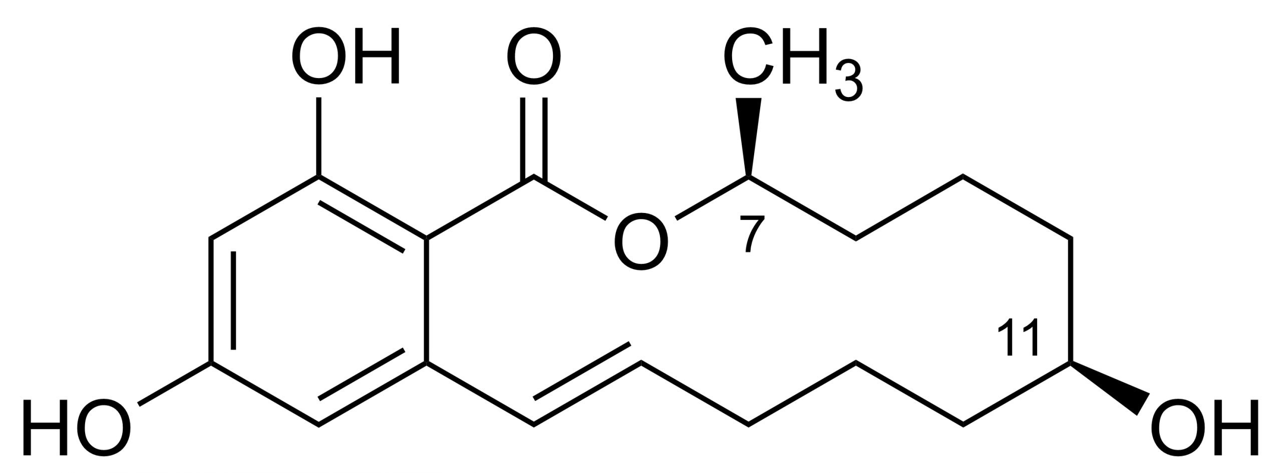 beta Zearalenol molecular structure reference standard for LC-MS/MS and GC-MS (CAS 71030-11-0)