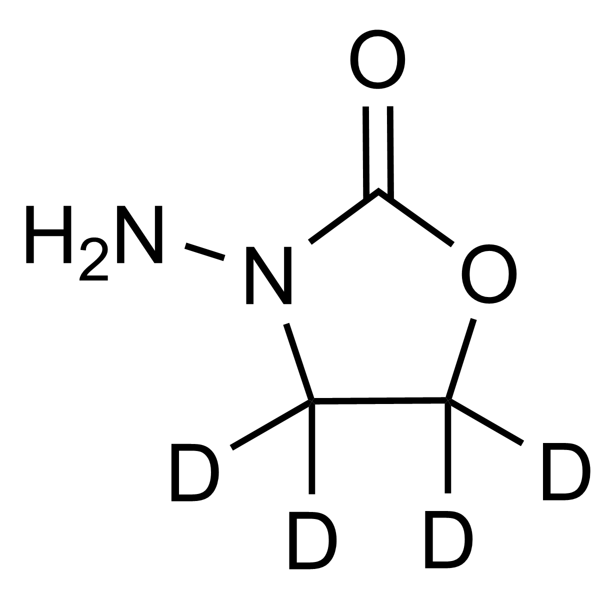 AOZ-D4 molecular structure reference standard for nitrofuran metabolite residue analysis