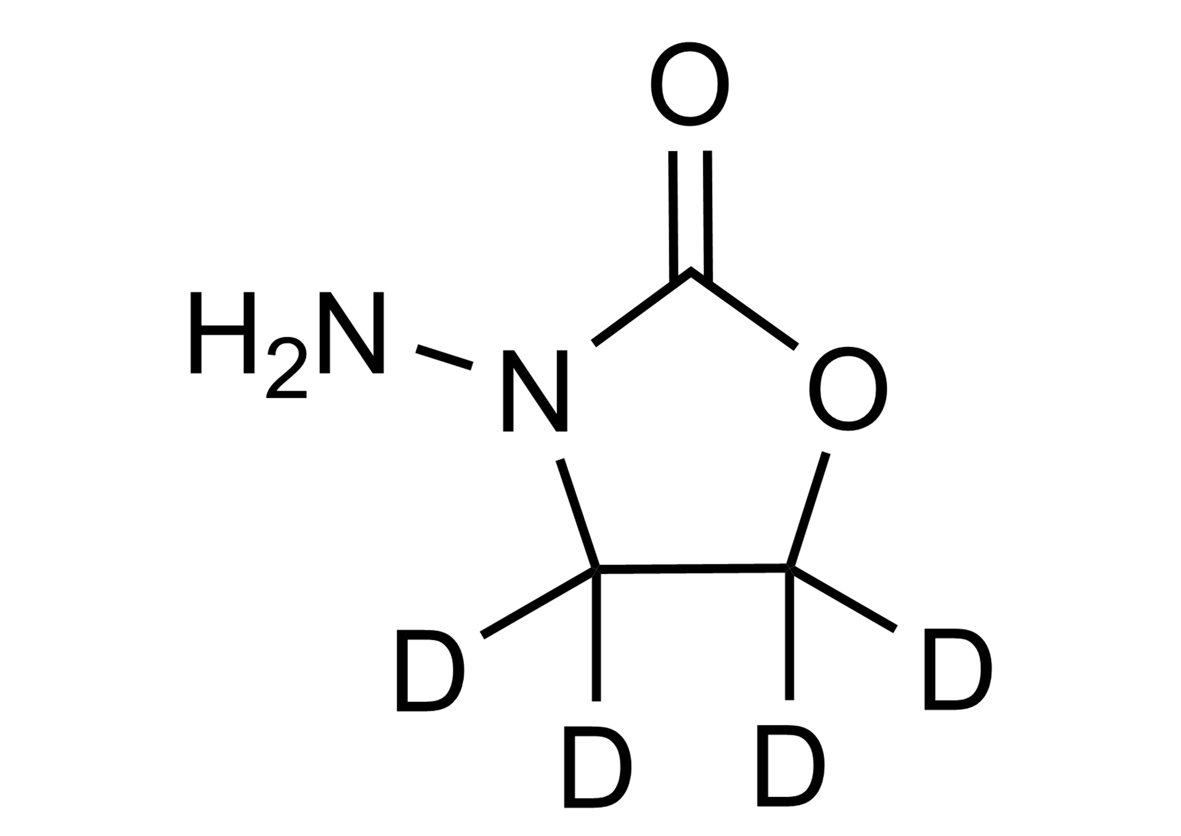 AOZ-D4 Reference Standard Molecular Structure Image AOZ-D4 molecular structure reference standard for nitrofuran metabolite residue analysis