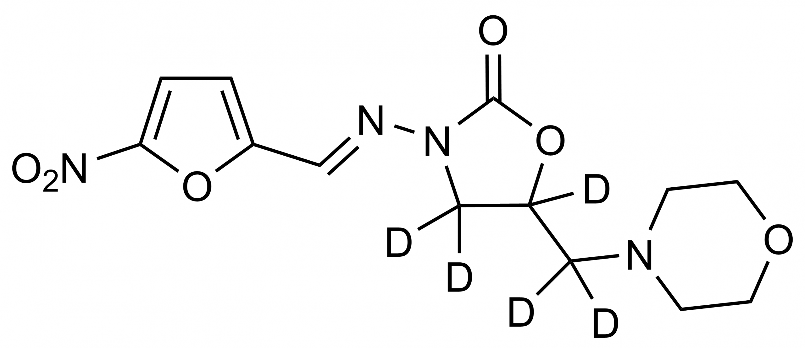 Furaltadone D5 molecular structure reference standard for LC-MS/MS calibration - WITEGA Laboratorien Berlin-Adlershof GmbH
