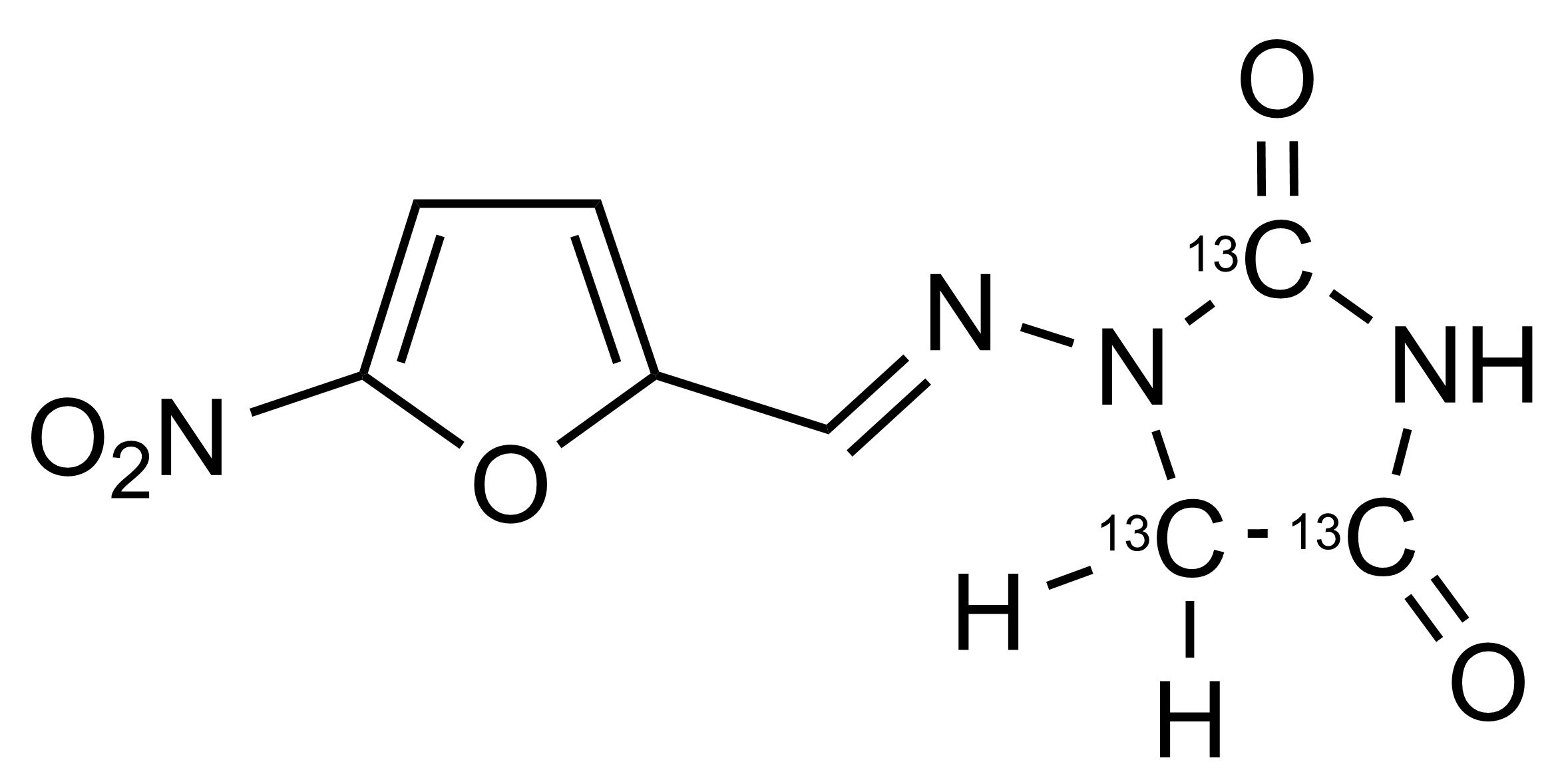 Nitrofurantoin-13C3 reference standard molecular structure for LC-MS/MS calibration