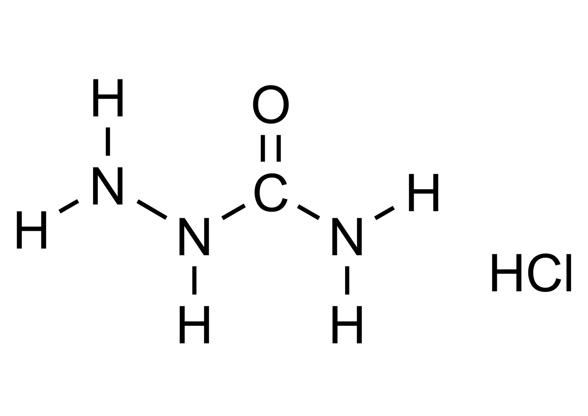 SCA HCl Reference Standard Molecular Structure for LC-MS/MS and GC-MS SCA HCl semicarbazide hydrochloride reference standard molecular structure - WITEGA Laboratorien Berlin-Adlershof GmbH