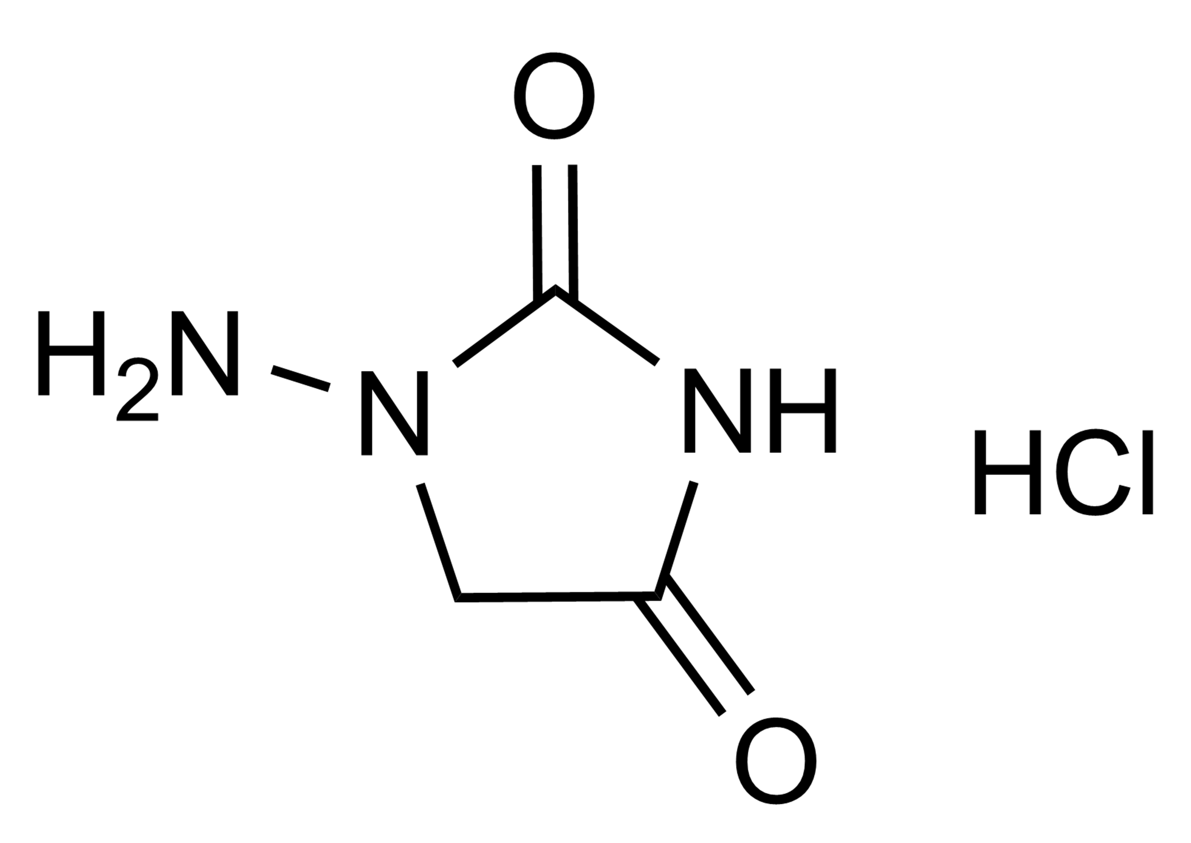 AHD hydrochloride 1-Aminohydantoin hydrochloride Reference Standard Structure - WITEGA Laboratorien Berlin-Adlershof GmbH AHD hydrochloride 1-Aminohydantoin hydrochloride reference standard molecular structure for LC-MS/MS and GC-MS