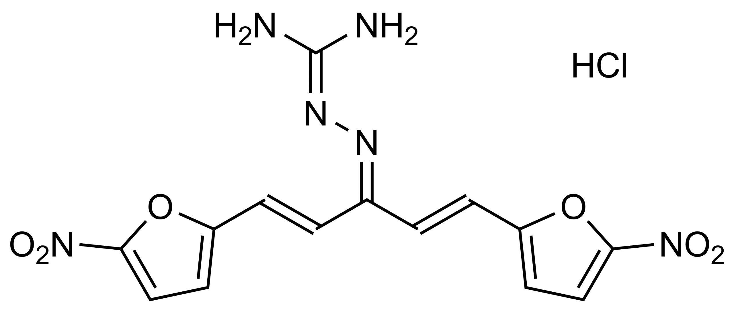 Nitrovin hydrochloride reference standard molecular structure for LC MS MS and GC MS analysis