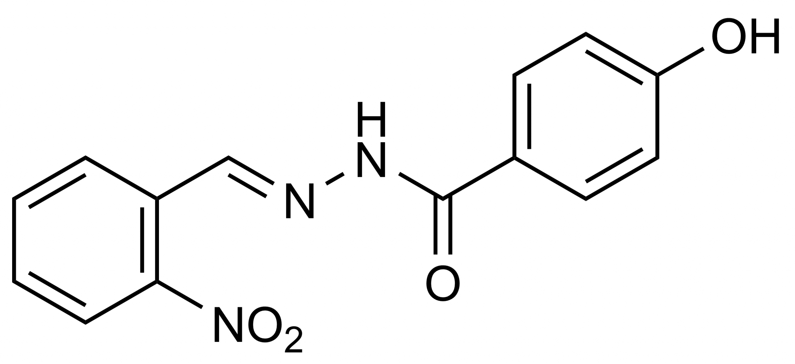Molecular structure of 2-NP-4-Hydroxybenzhydrazide reference standard for LC-MS/MS and GC-MS analysis