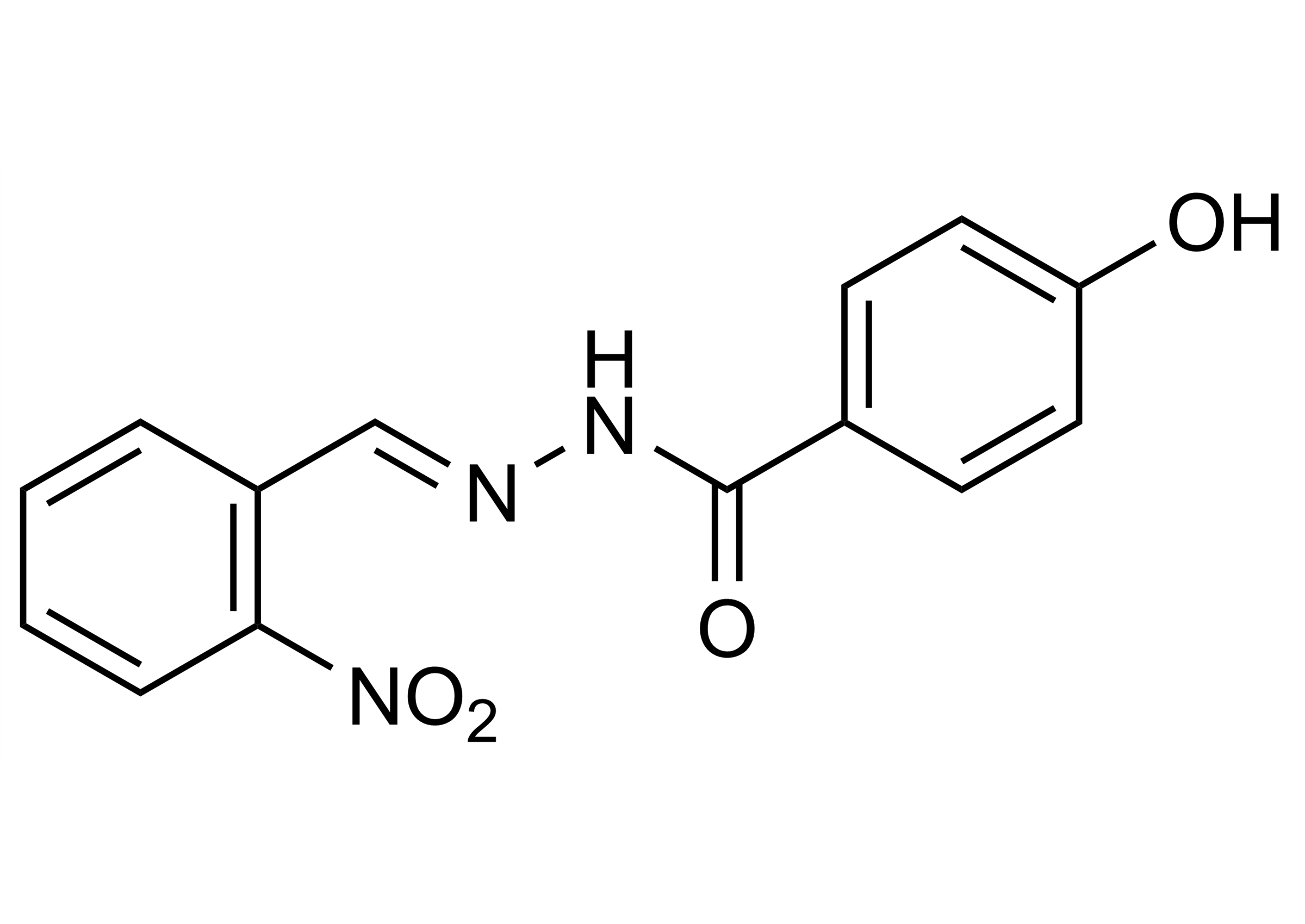 Molecular structure of 2-NP-4-Hydroxybenzhydrazide reference standard for LC-MS/MS and GC-MS analysis