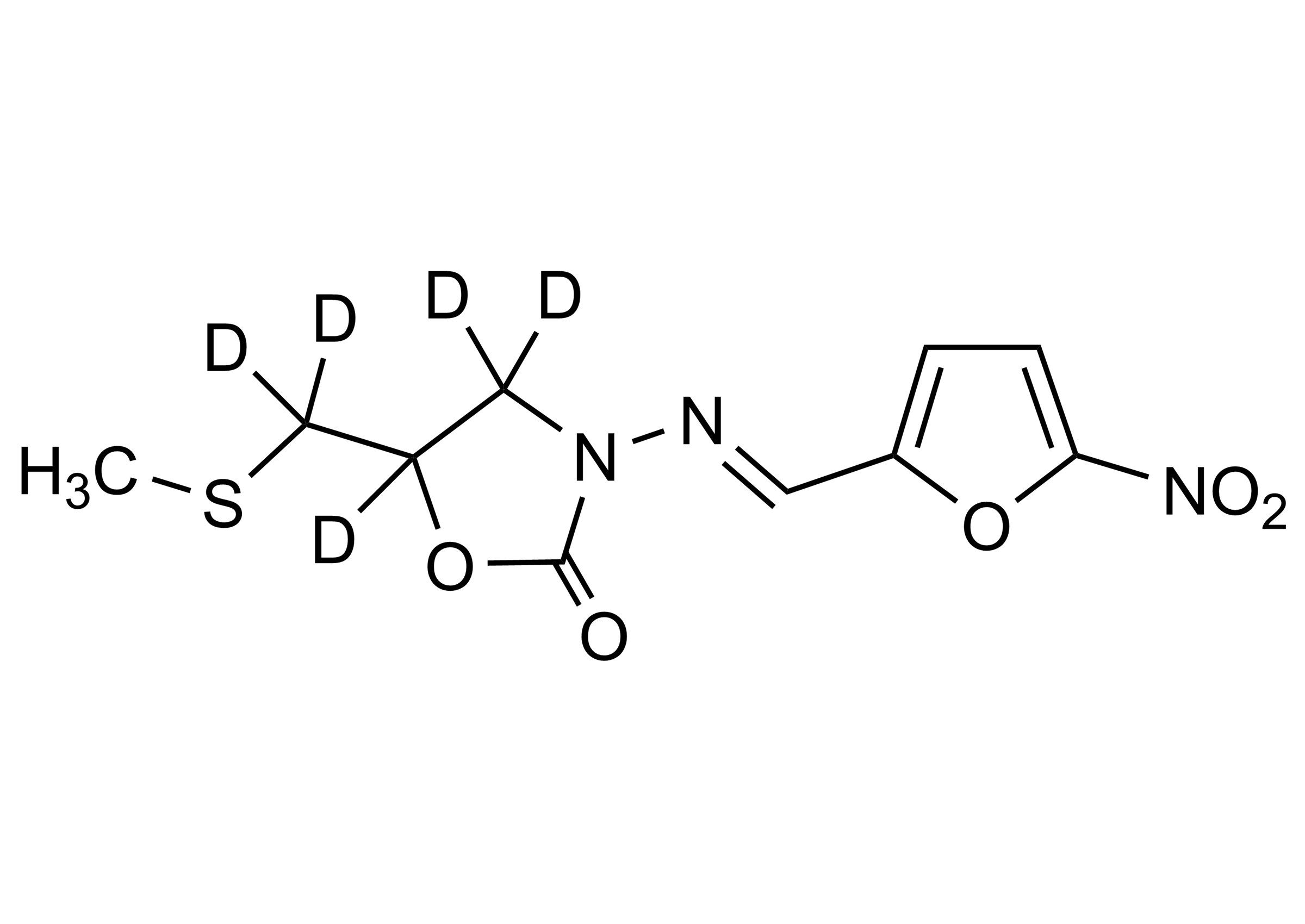 Nifuratel D5 reference standard molecular structure for LC-MS/MS and GC-MS
