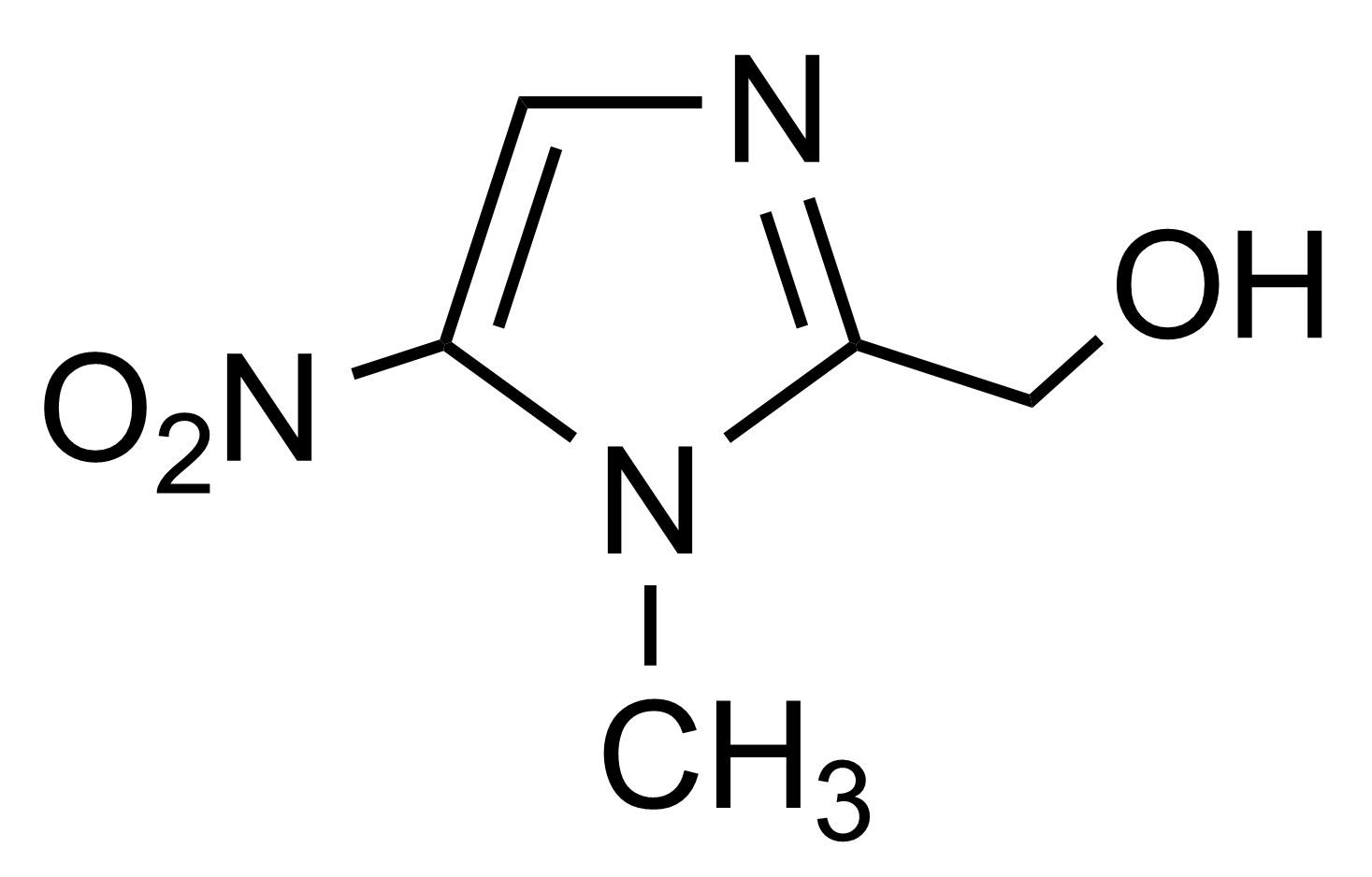 HMMNI Dimetridazole-2-hydroxy Reference Standard Structure Molecular structure of HMMNI Dimetridazole-2-hydroxy reference standard (CAS 936-05-0) for LC-MS/MS and GC-MS