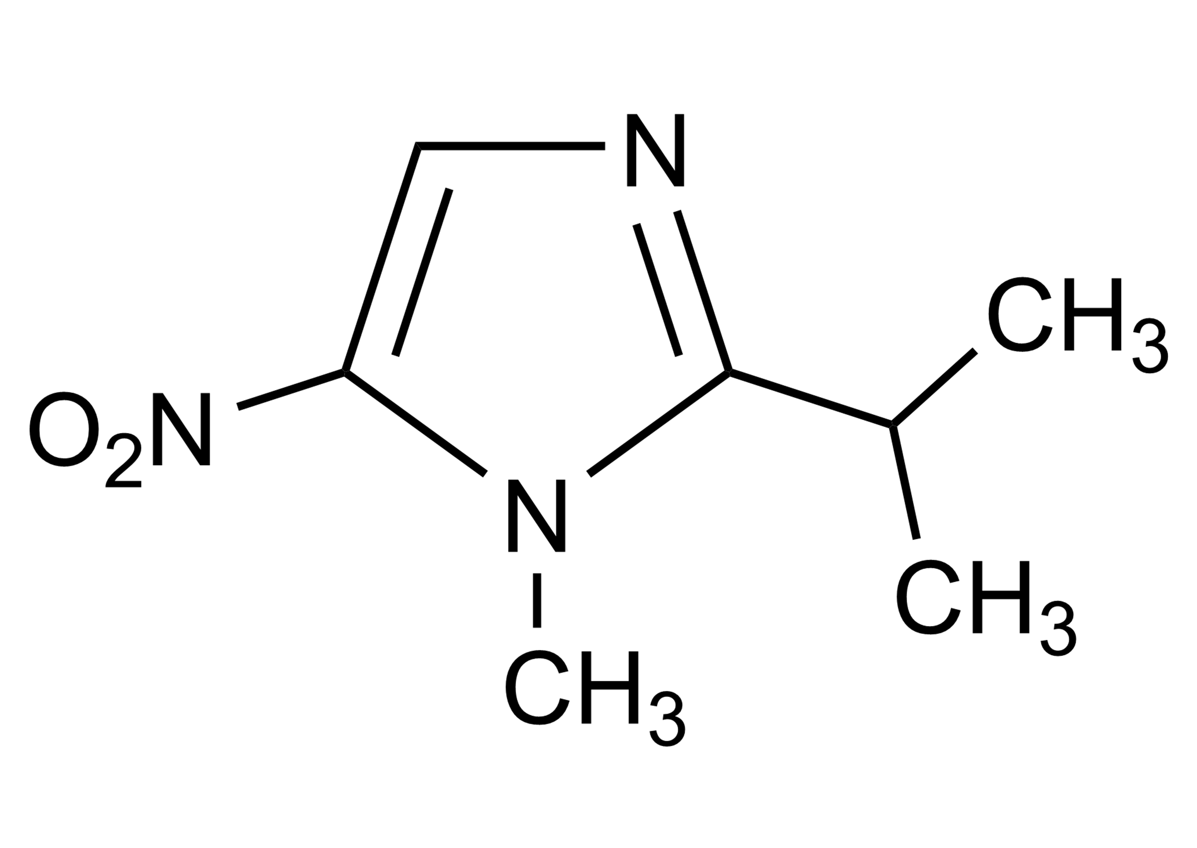 Ipronidazole Reference Standard Molecular Structure Ipronidazole reference standard molecular structure (CAS 14885-29-1)