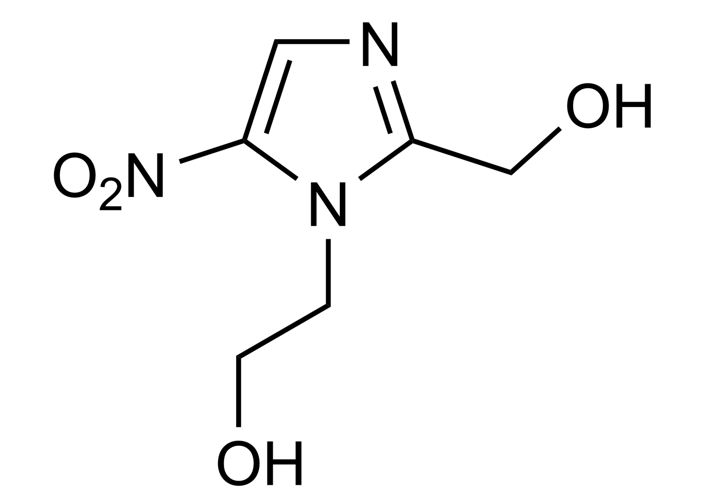Metronidazole OH MNZOH Reference Standard Structure Metronidazole OH MNZOH reference standard structure for LC-MS/MS (CAS 4812-40-2)