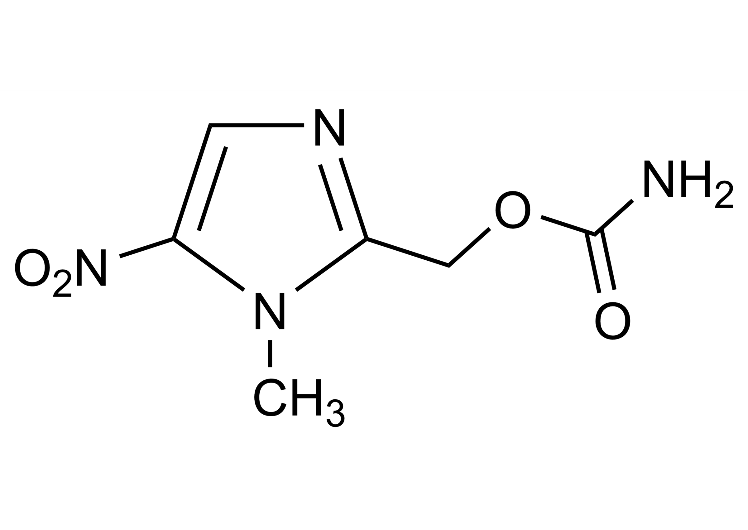 Ronidazole Reference Standard - Molecular Structure (CAS 7681-76-7) Ronidazole reference standard molecular structure for LC-MS/MS and GC-MS (CAS 7681-76-7)
