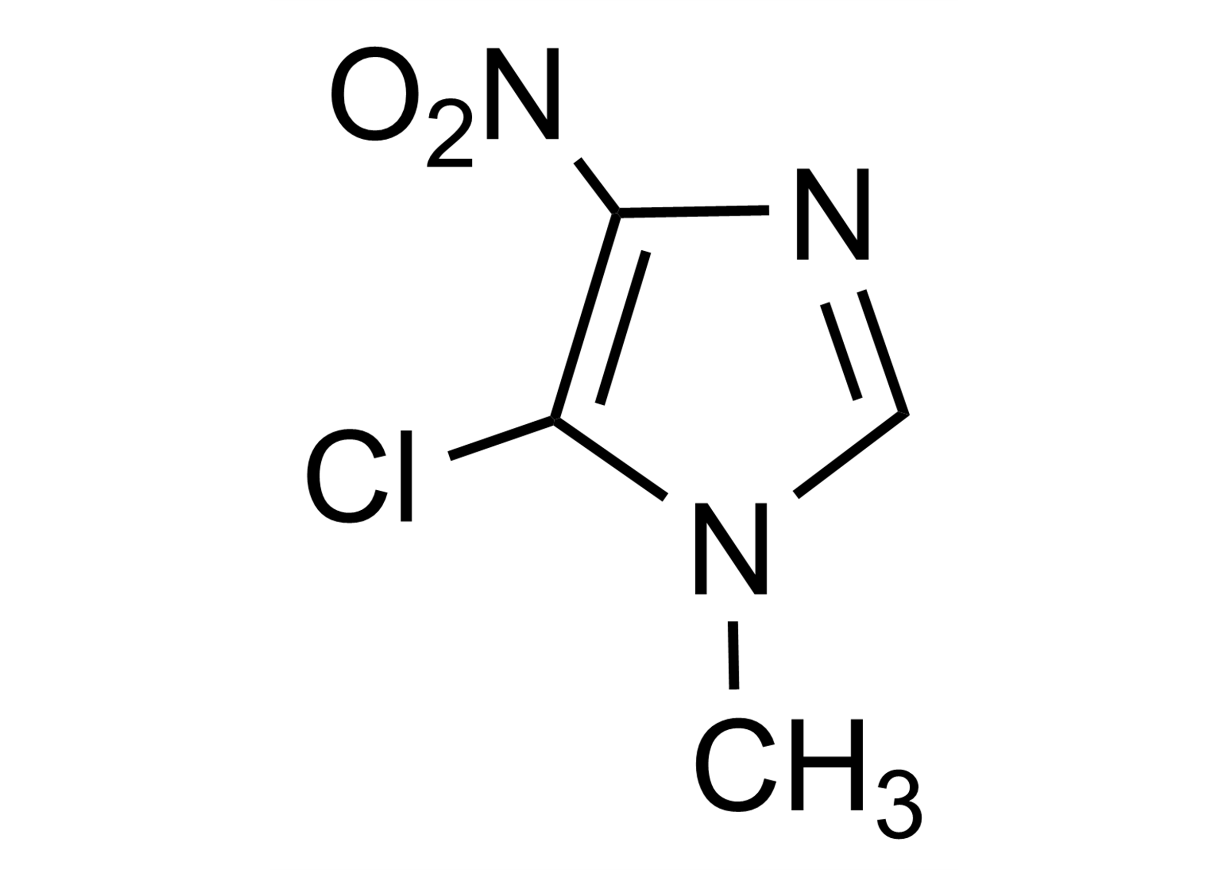5-Chloro-1-methyl-4-nitroimidazole Reference Standard â Molecular Structure 5-Chloro-1-methyl-4-nitroimidazole reference standard molecular structure (CAS 4897-25-0)