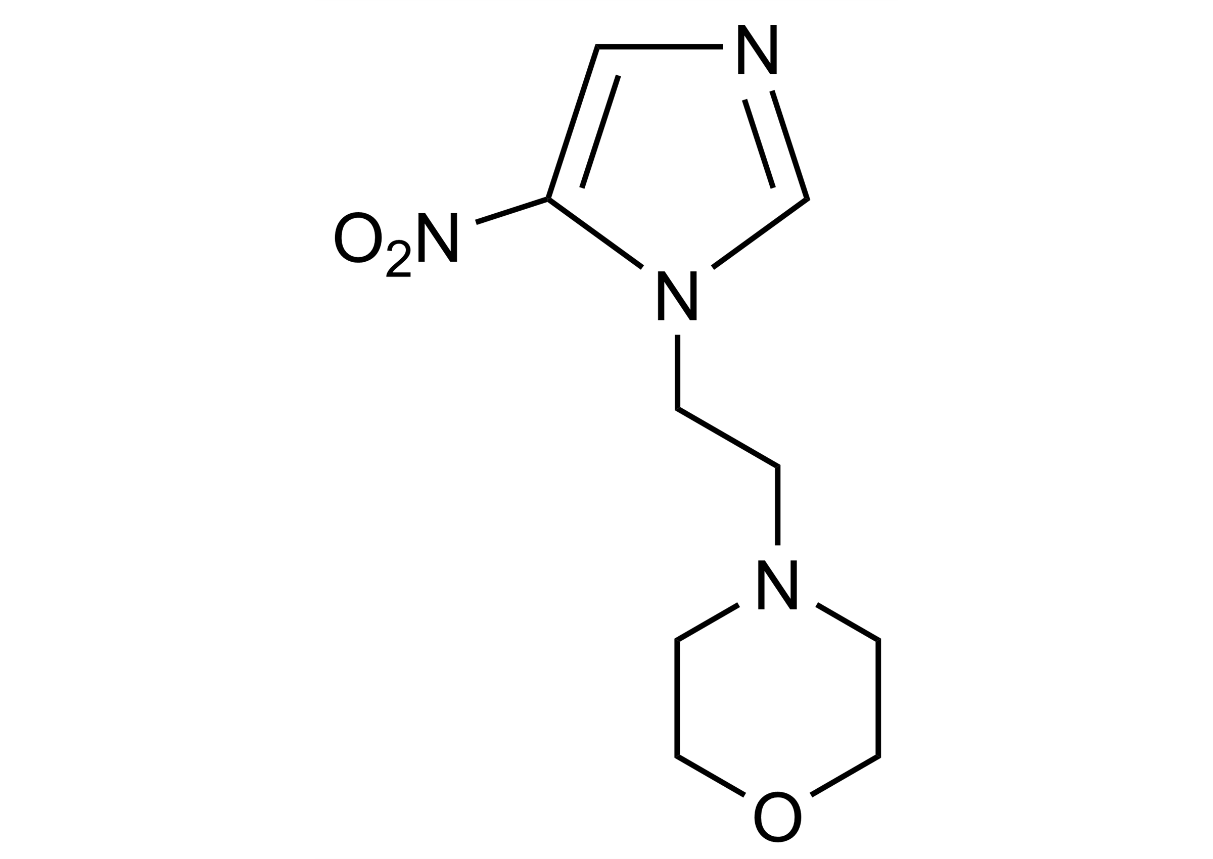 Nimorazole Reference Standard - Molecular Structure - CAS 6506-37-2 Nimorazole reference standard molecular structure (CAS 6506-37-2) for LC-MS/MS and GC-MS