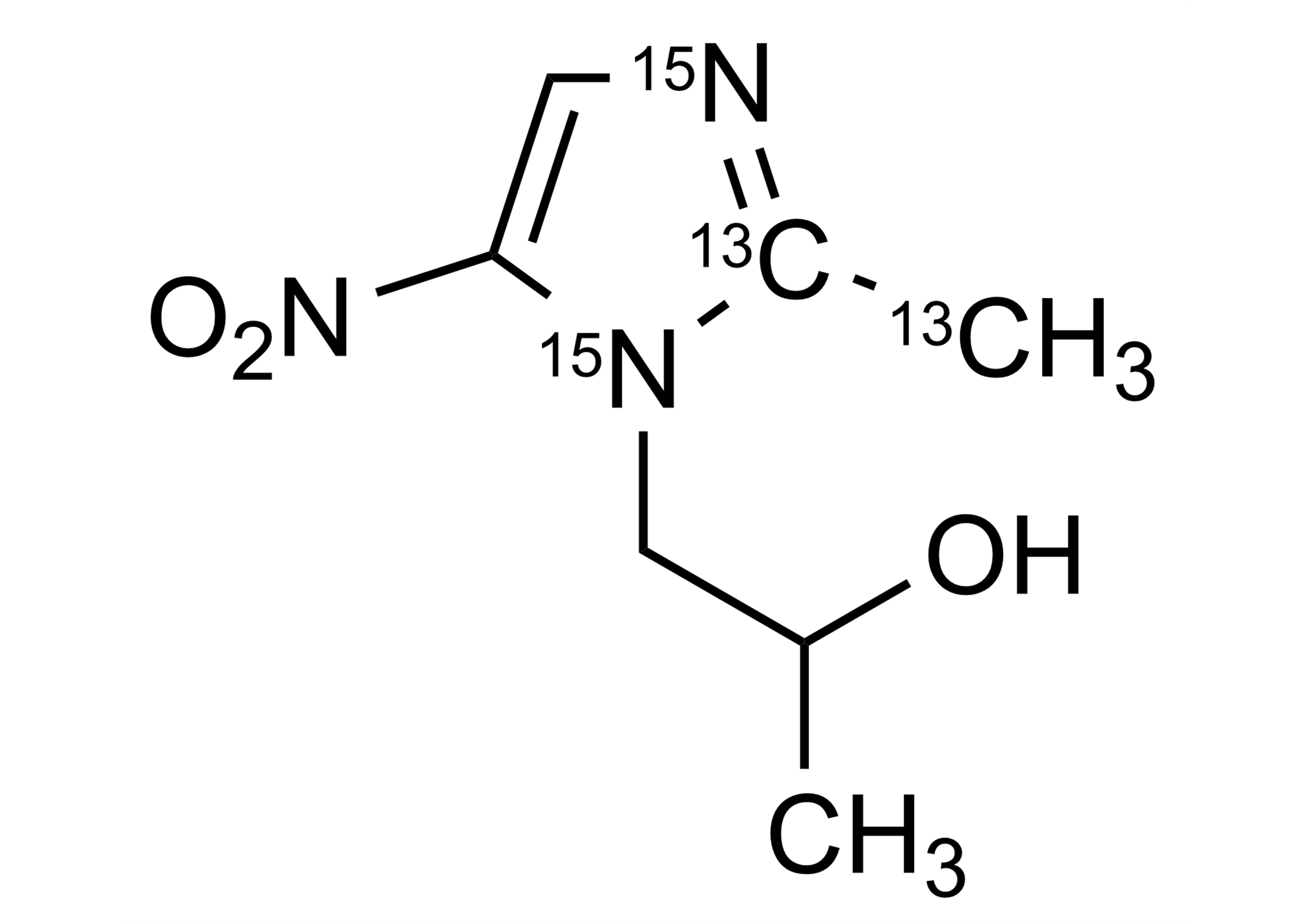 Secnidazole-13C2,15N2 Reference Standard Molecular Structure Secnidazole-13C2,15N2 reference standard molecular structure for LC-MS/MS and GC-MS