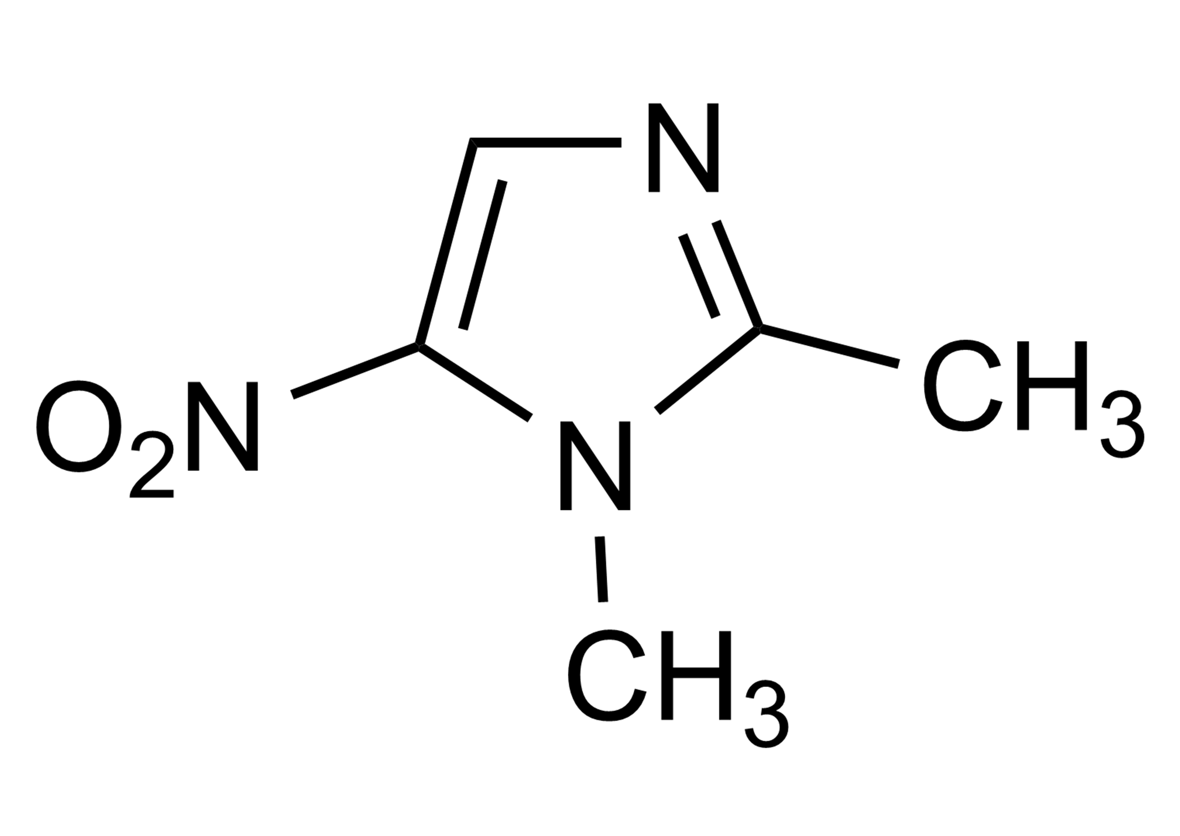 Dimetridazole Reference Standard Structure Dimetridazole reference standard molecular structure (CAS 551-92-8)